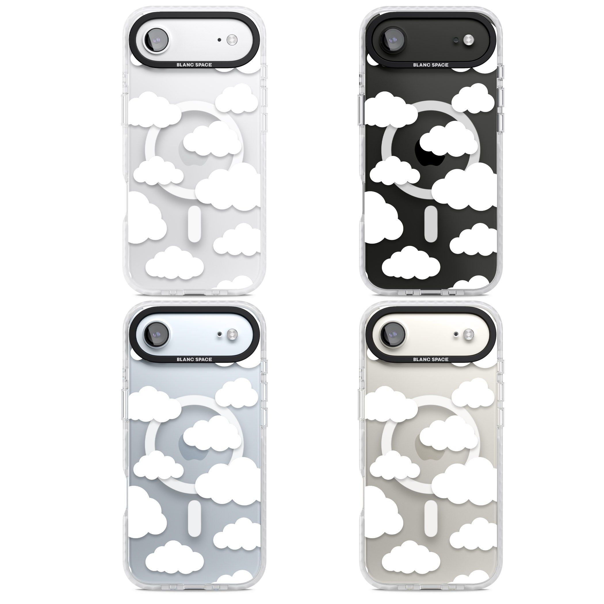 Cloud Pattern iPhone 17 Air Impact Pro Clear Phone Case APT Impact Protection
