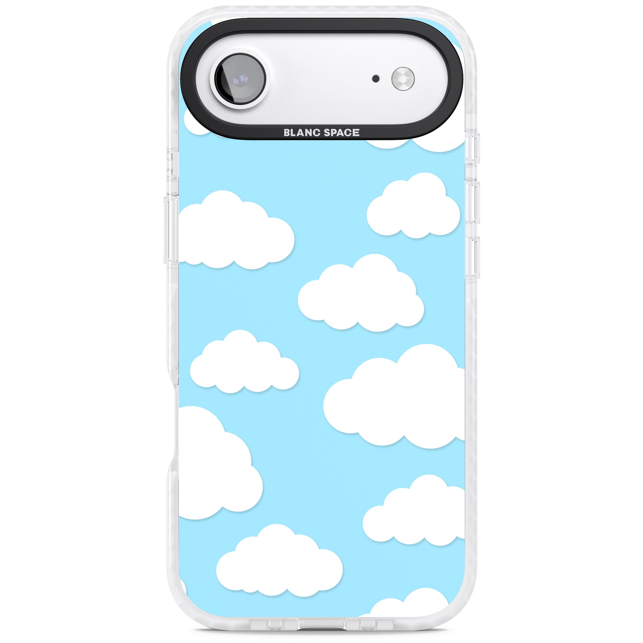 Blue Sky & Clouds Pattern iPhone 17 Air Impact Pro Clear Phone Case