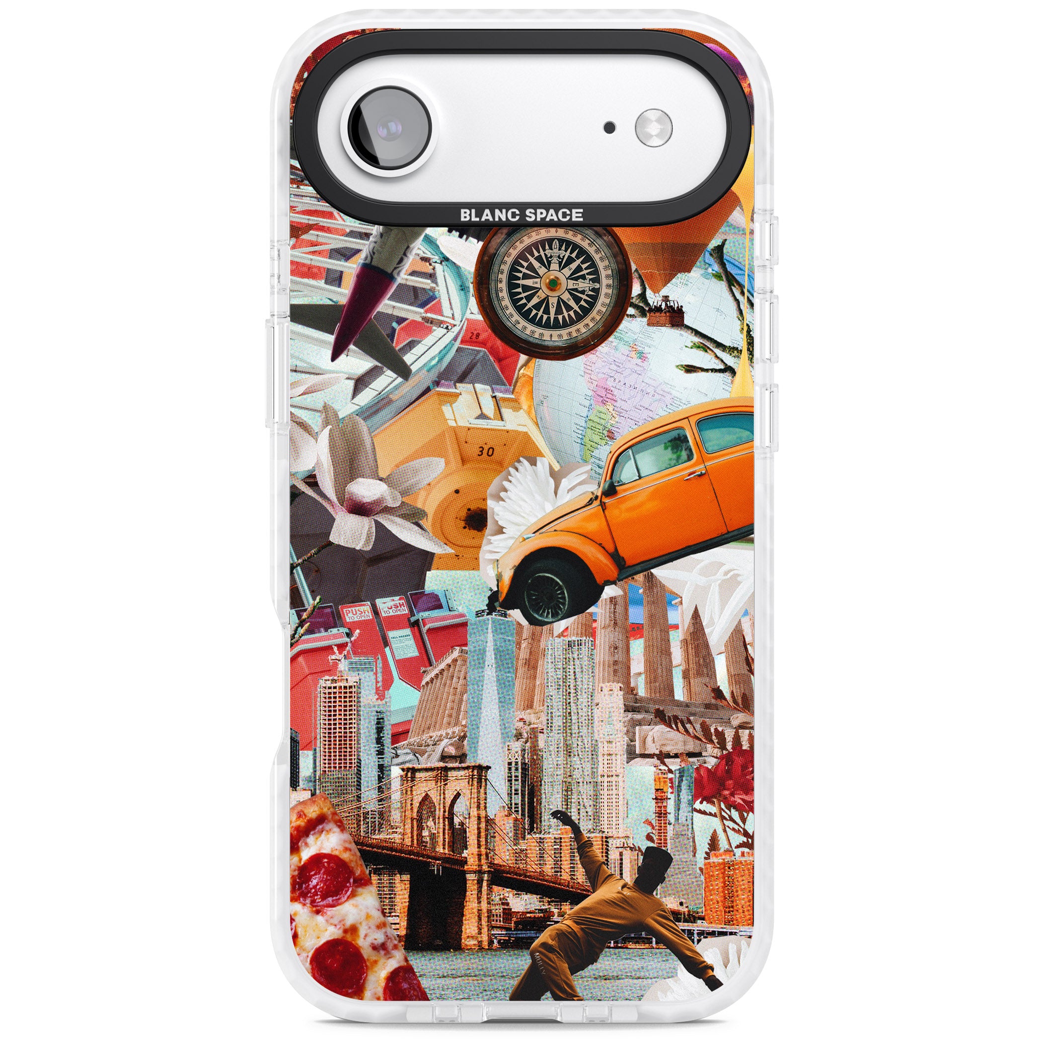 Bold New York Collage iPhone 17 Air Impact Pro Clear Phone Case