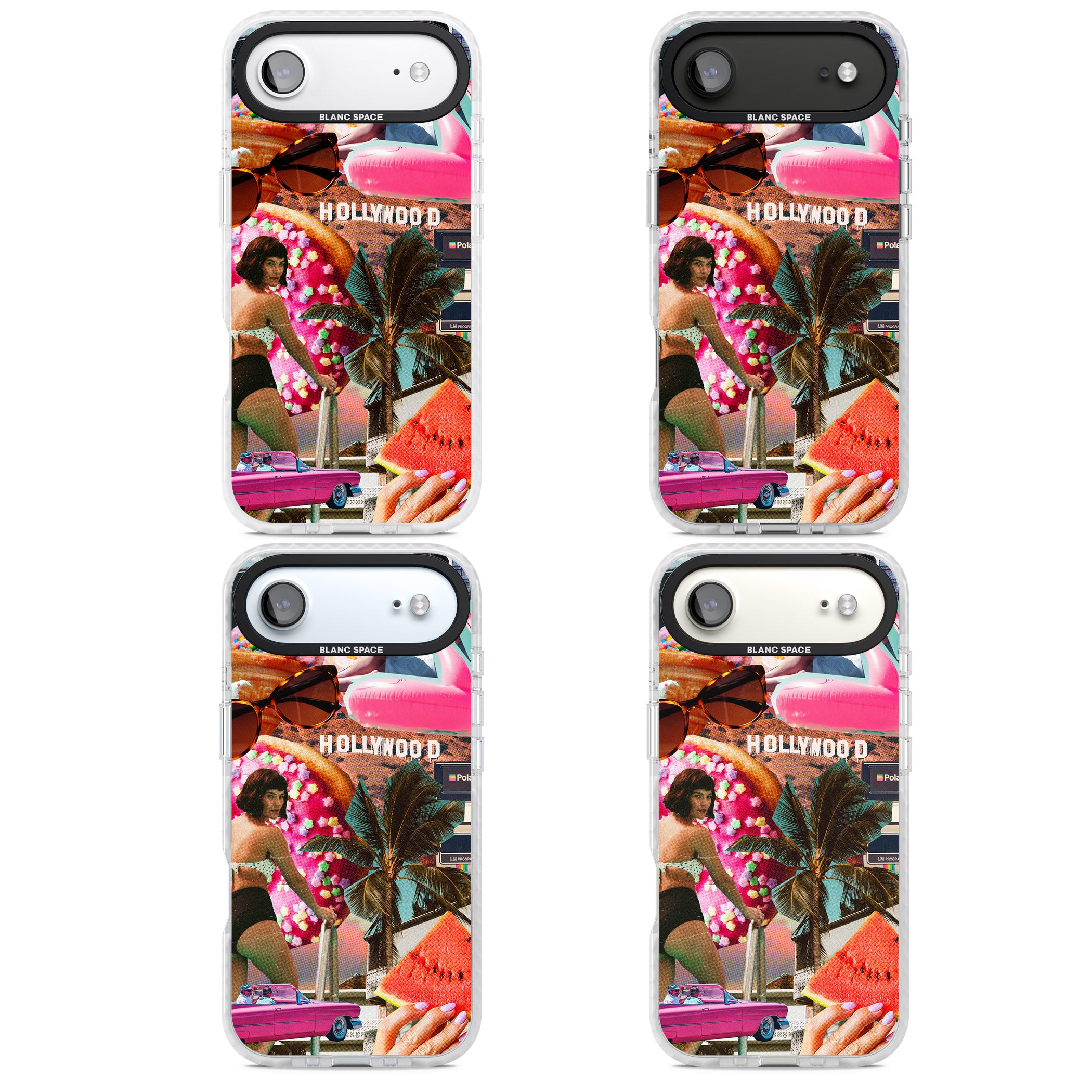 Hollywood Retro Collage iPhone 17 Air Impact Pro Clear Phone Case APT Impact Protection