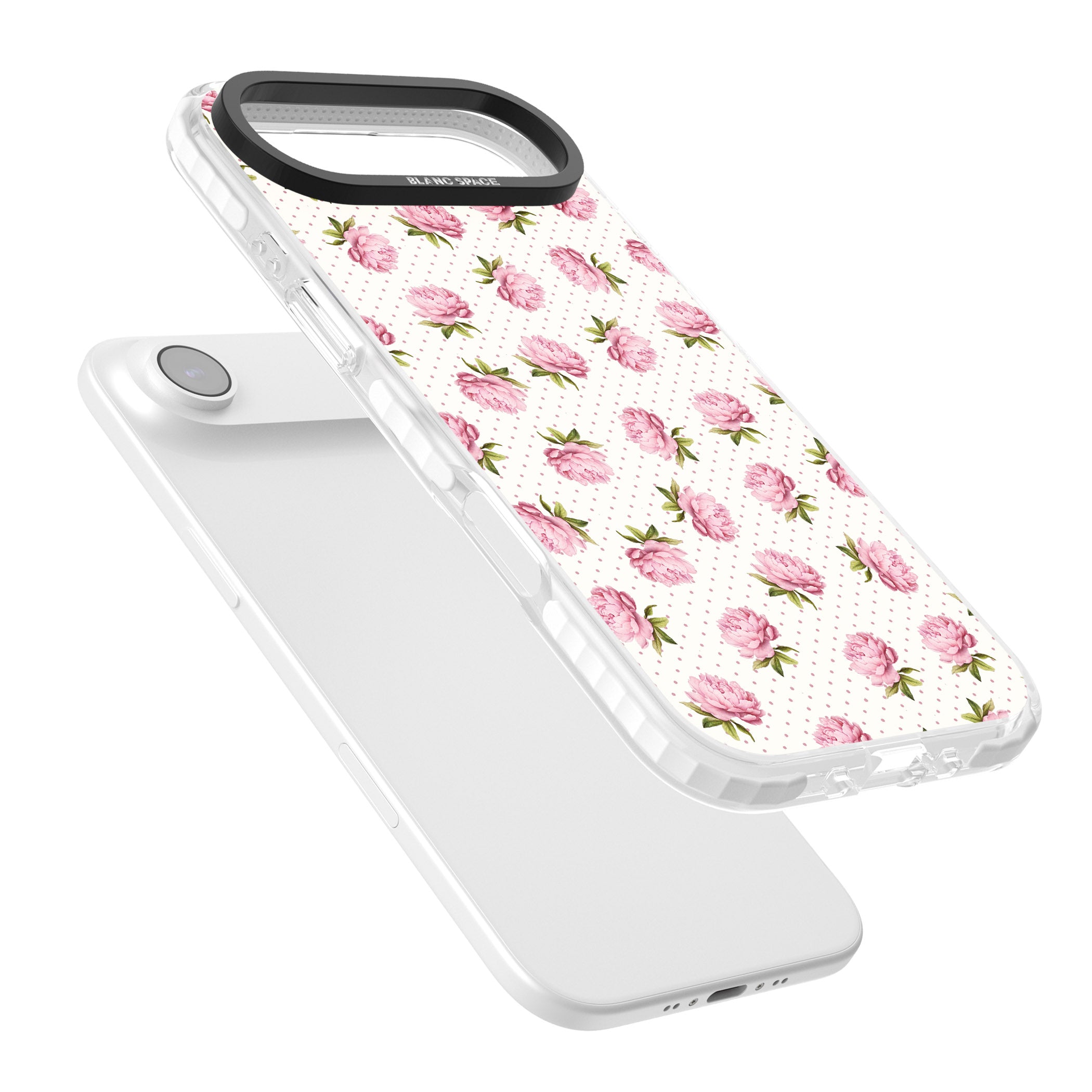 Soft Peonies iPhone 17 Air Impact Pro Clear Phone Case Colours