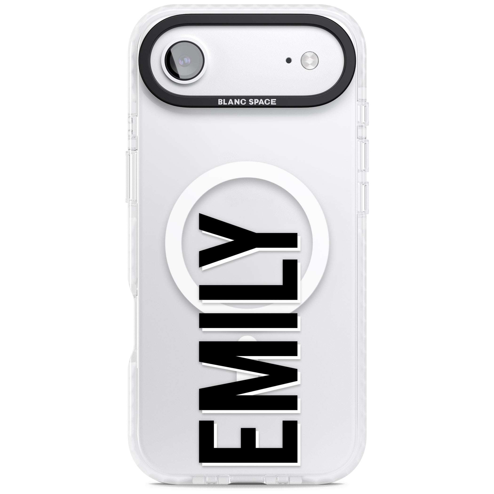 Personalised Vertical Name iPhone 17 Air Impact Pro Clear Phone Case