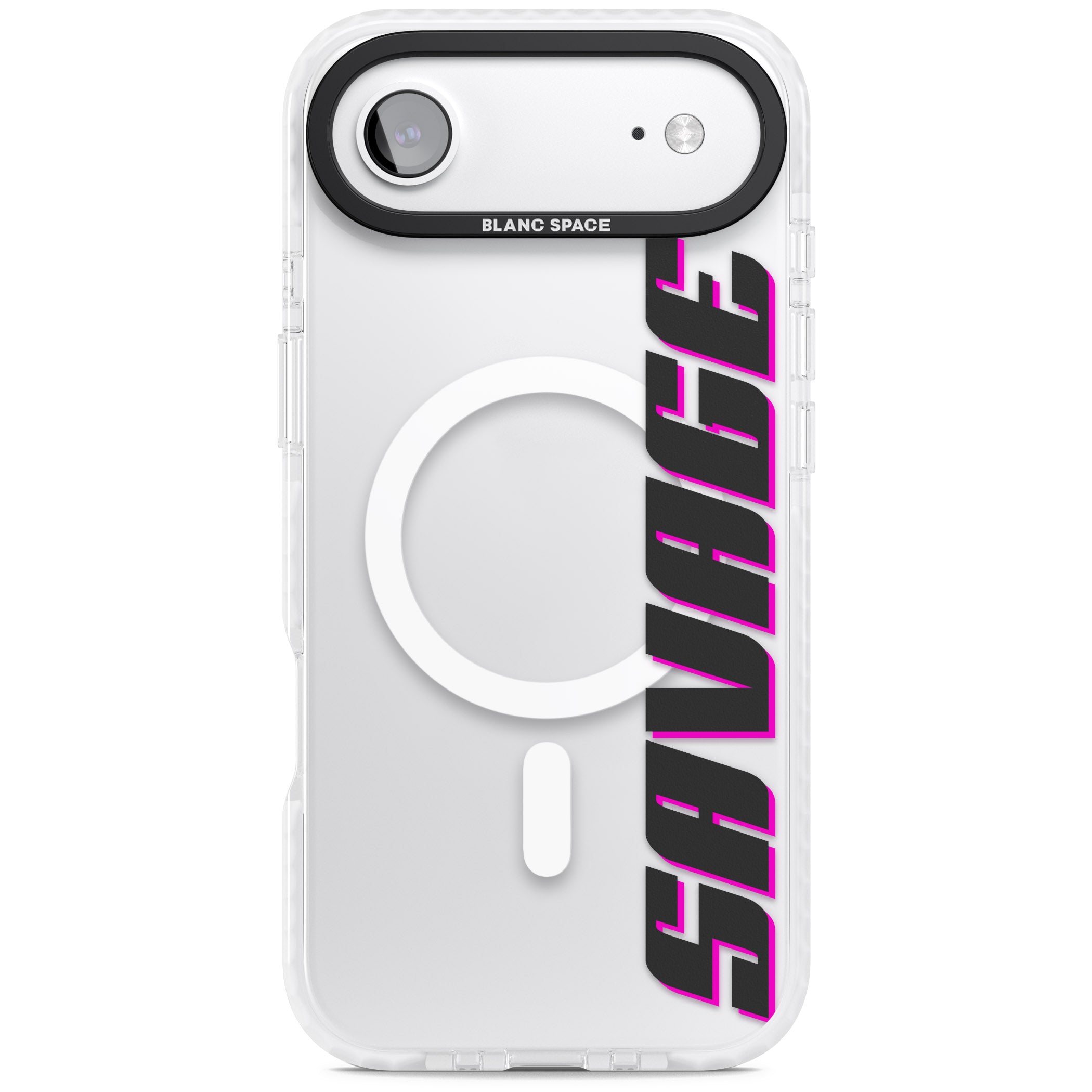 Personalised Cool Vertical Name iPhone 17 Air Impact Pro Clear Phone Case