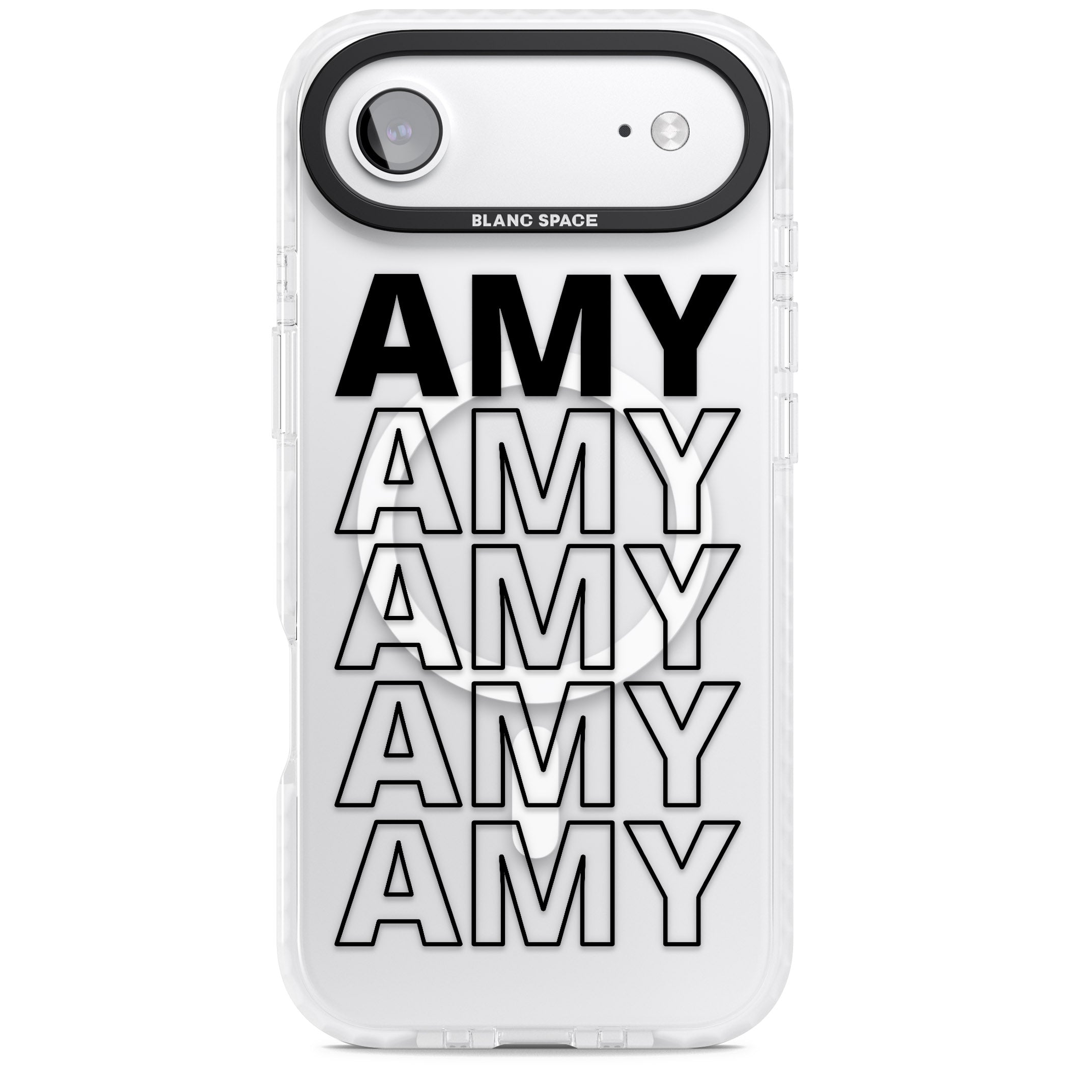 Personalised Bold Continous Name iPhone 17 Air Impact Pro Clear Phone Case