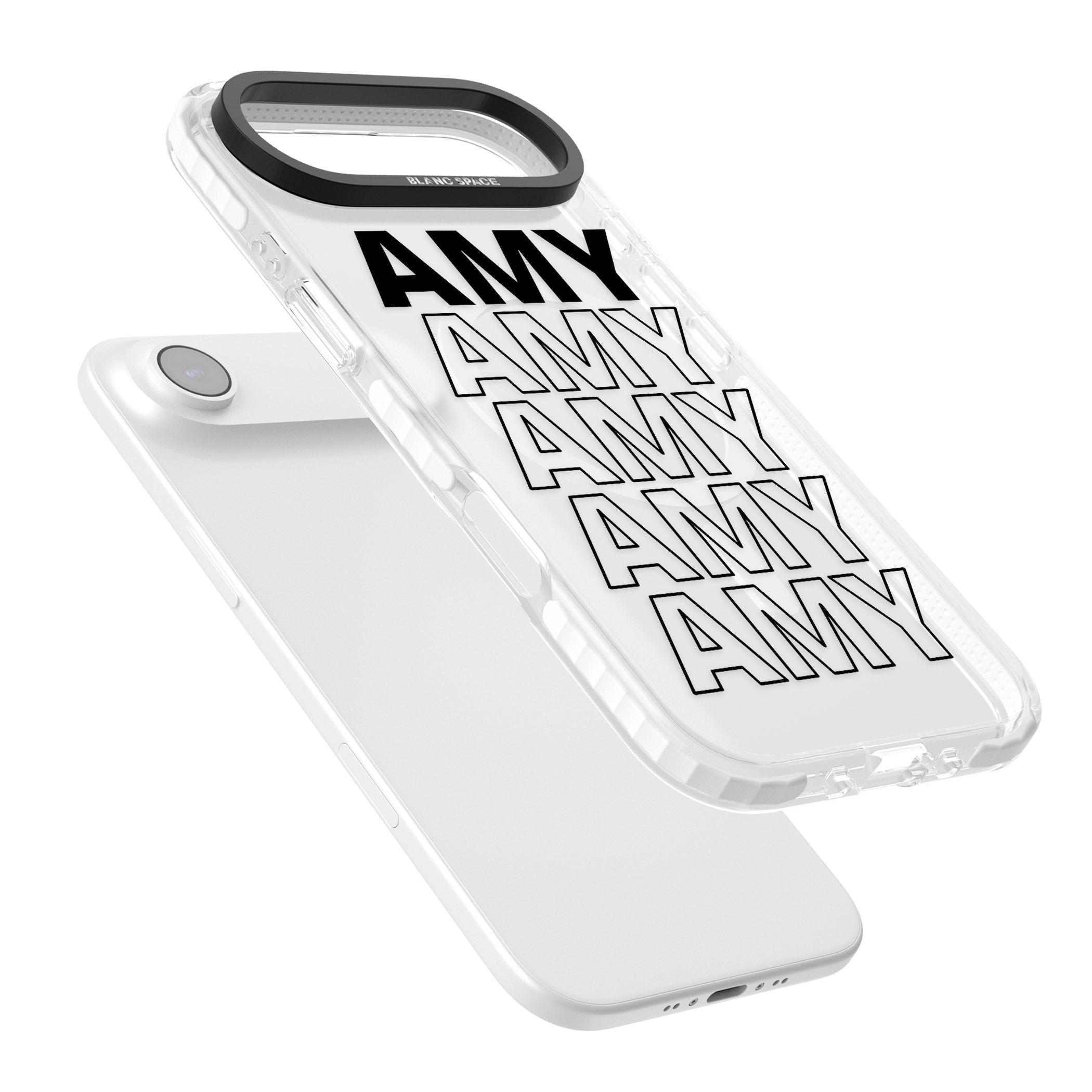 Personalised Bold Continous Name iPhone 17 Air Impact Pro Clear Phone Case Colours