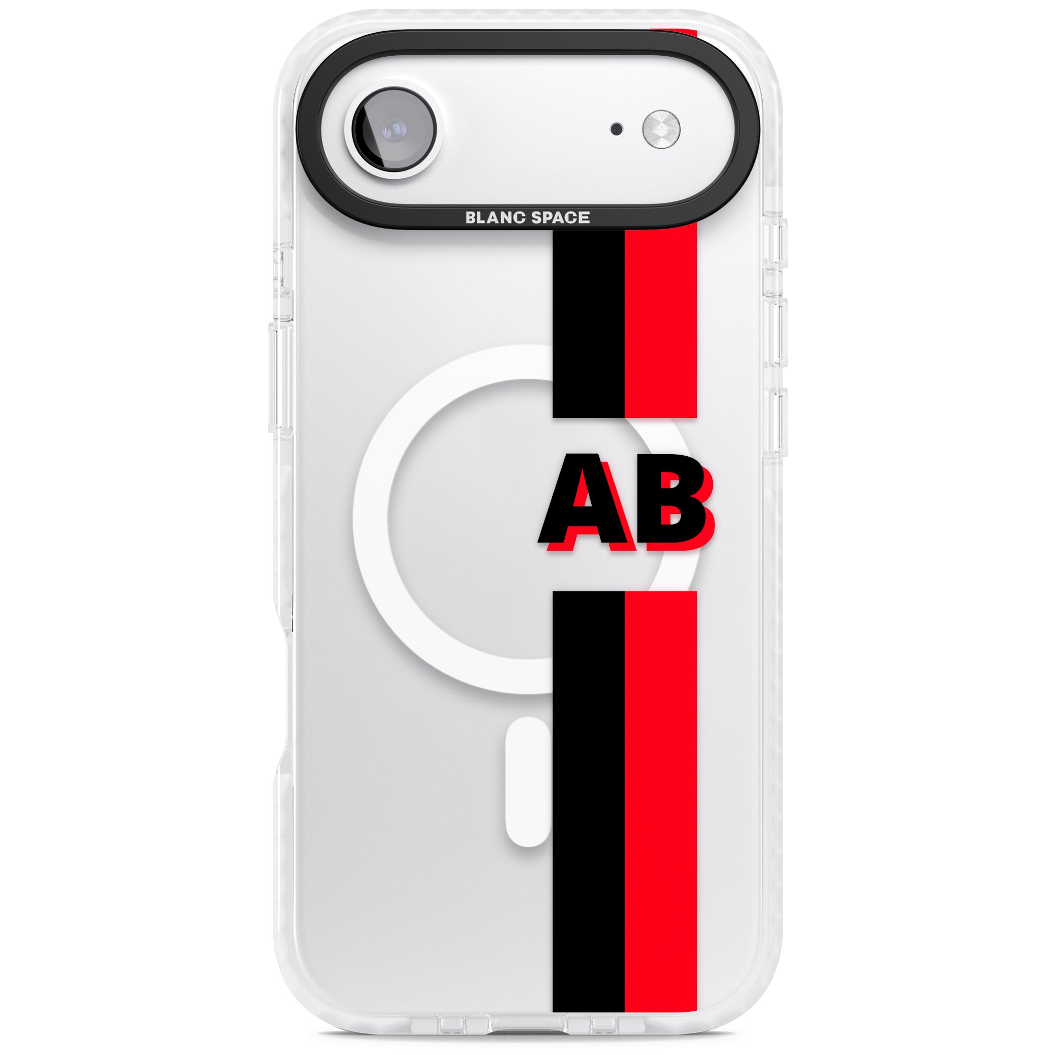 Personalised Bold Stripe iPhone 17 Air Impact Pro Clear Phone Case