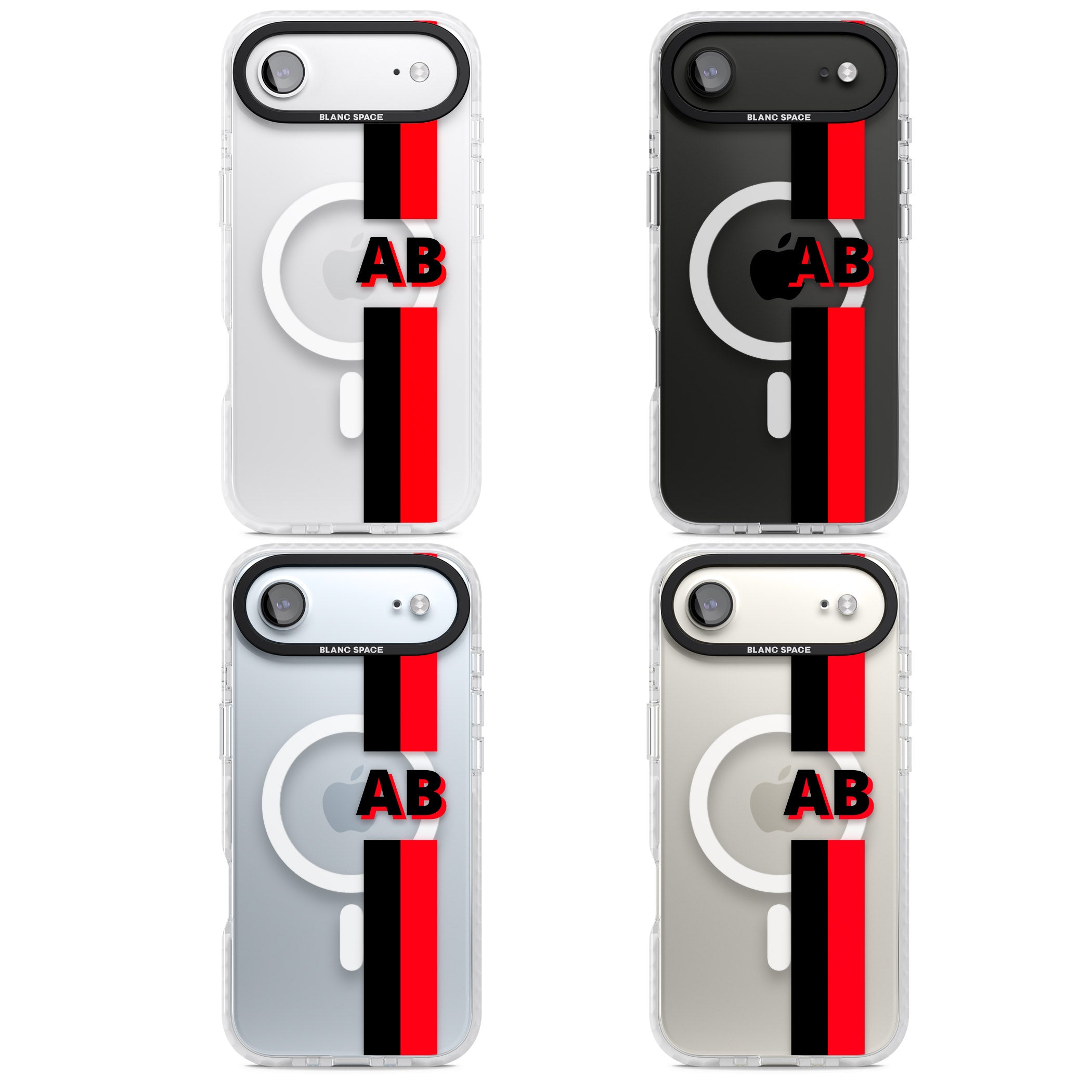 Personalised Bold Stripe iPhone 17 Air Impact Pro Clear Phone Case APT Impact Protection