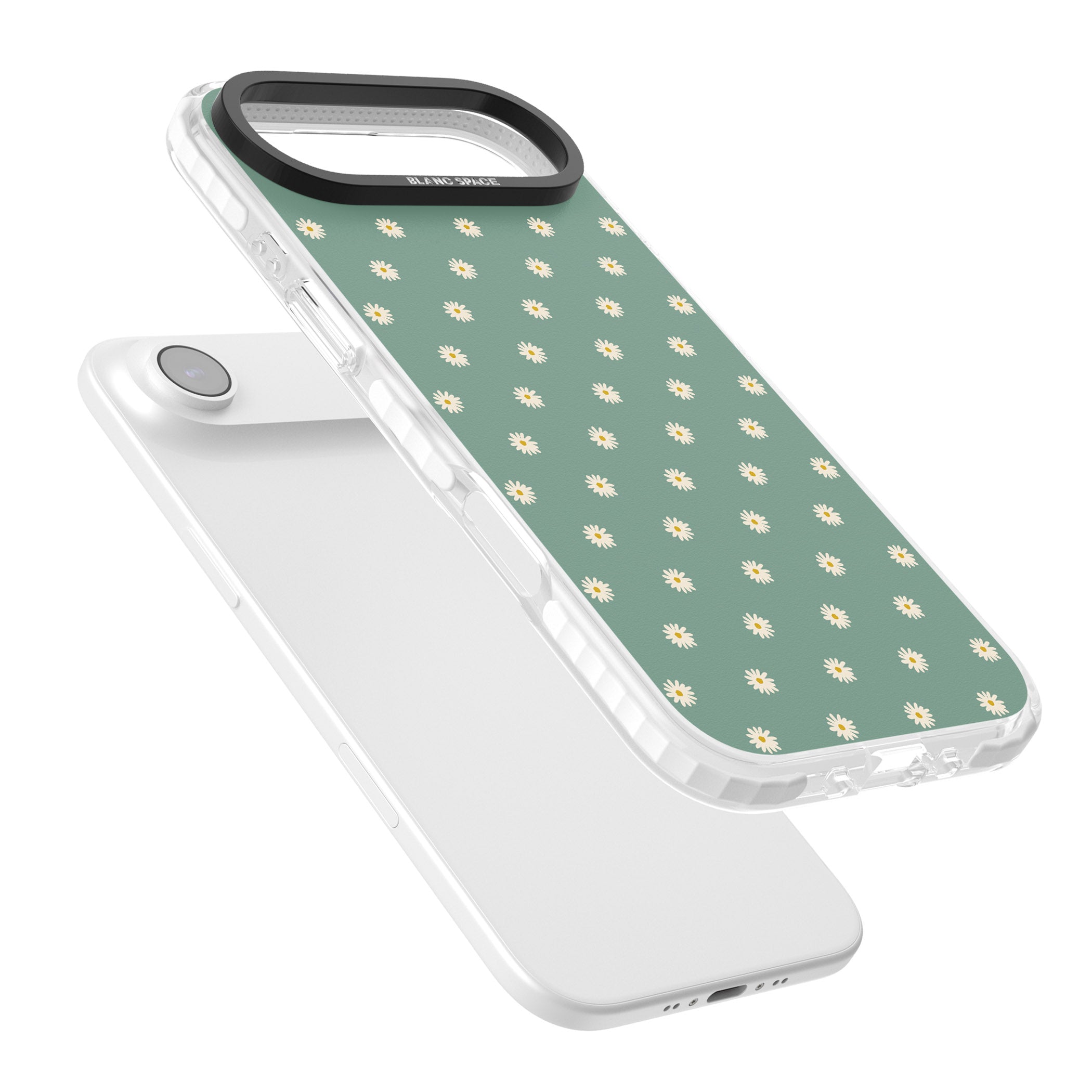 Sage Daisy Floral iPhone 17 Air Impact Pro Clear Phone Case Colours