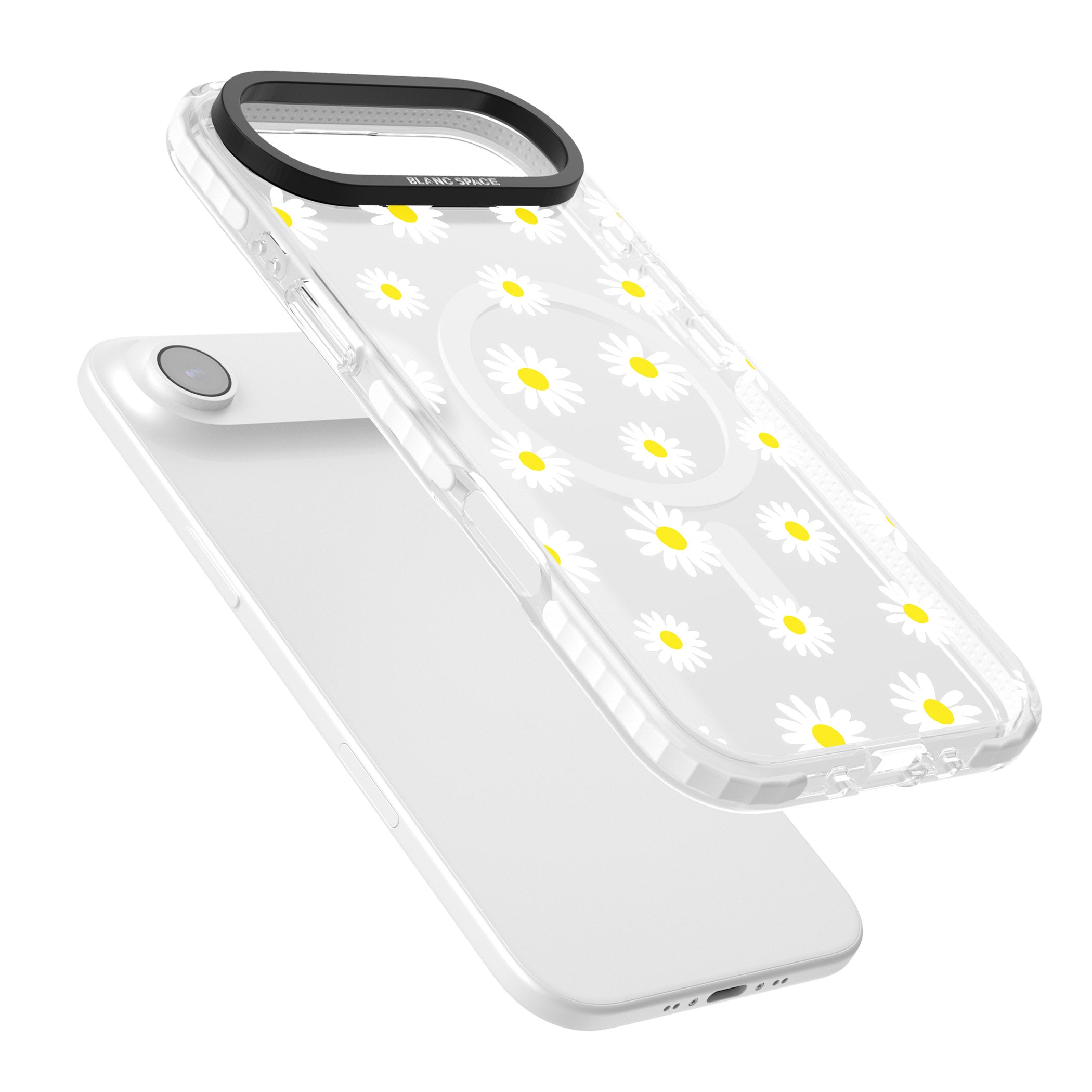 Personalised White Daisy Pattern iPhone 17 Air Impact Pro Clear Phone Case Colours