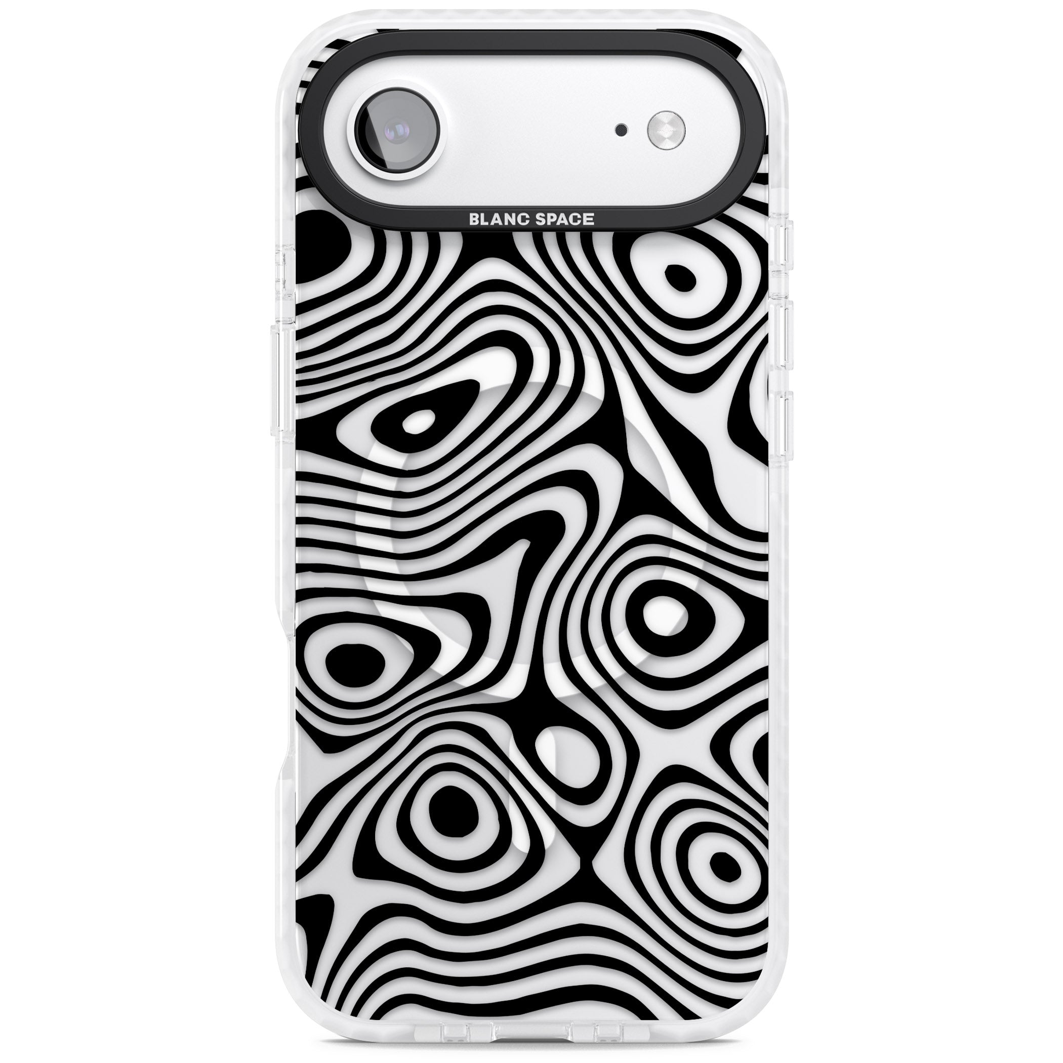 Dark Topographic Map iPhone 17 Air Impact Pro Clear Phone Case