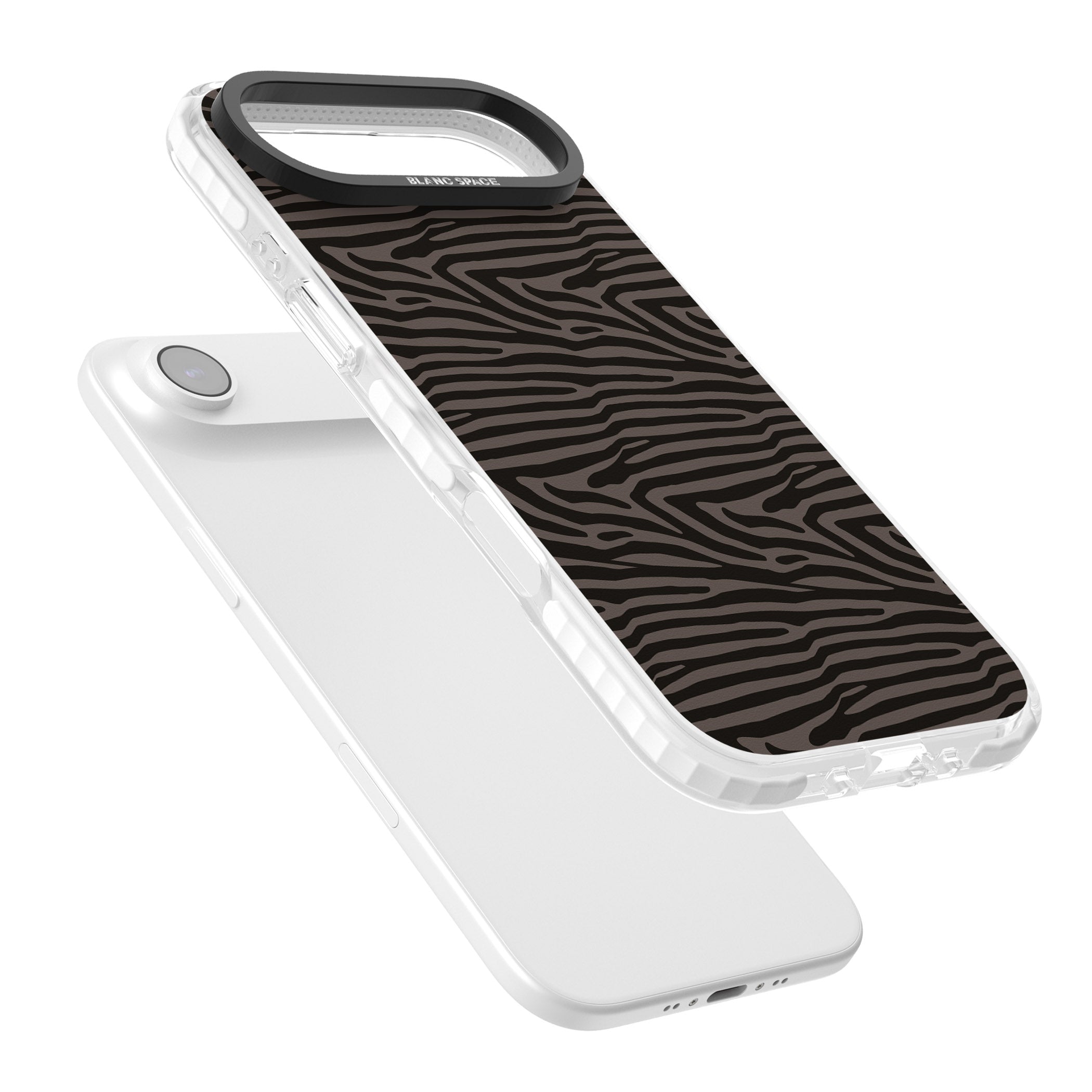 Dark Zebra Print iPhone 17 Air Impact Pro Clear Phone Case Colours