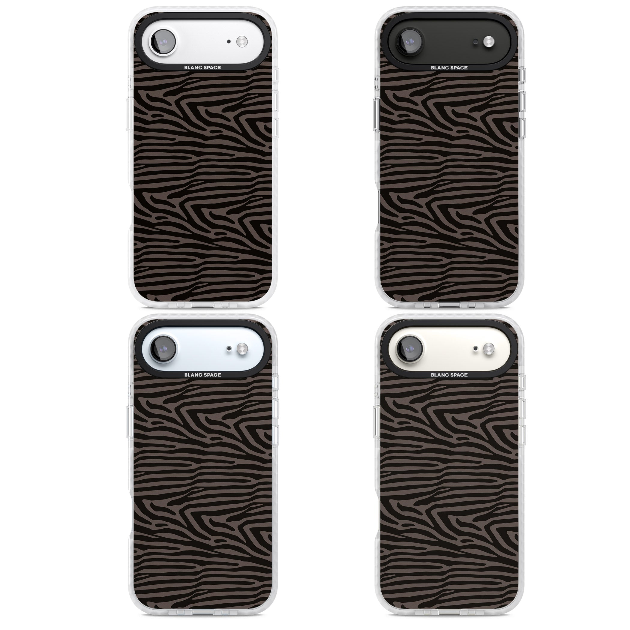 Dark Zebra Print iPhone 17 Air Impact Pro Clear Phone Case APT Impact Protection
