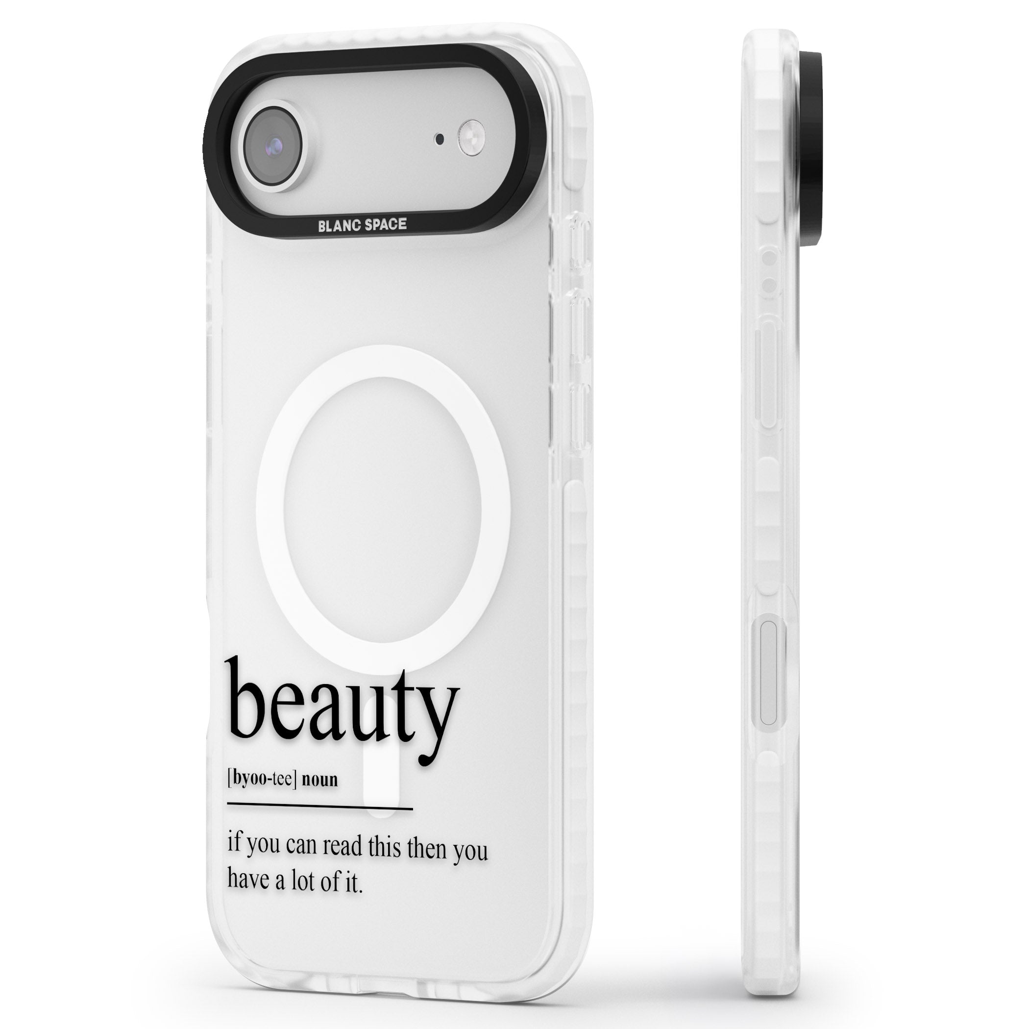Beauty iPhone 17 Air Impact Pro Clear Phone Case Side Profile