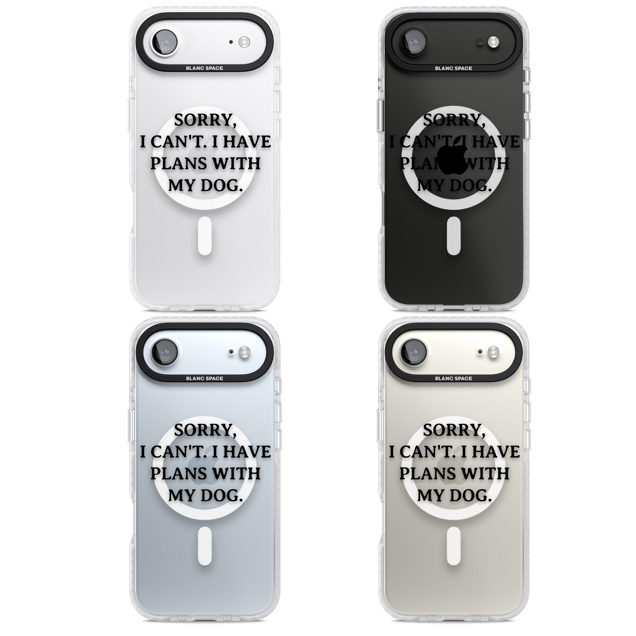 I Have Plans With My Dog iPhone 17 Air Impact Pro Clear Phone Case APT Impact Protection