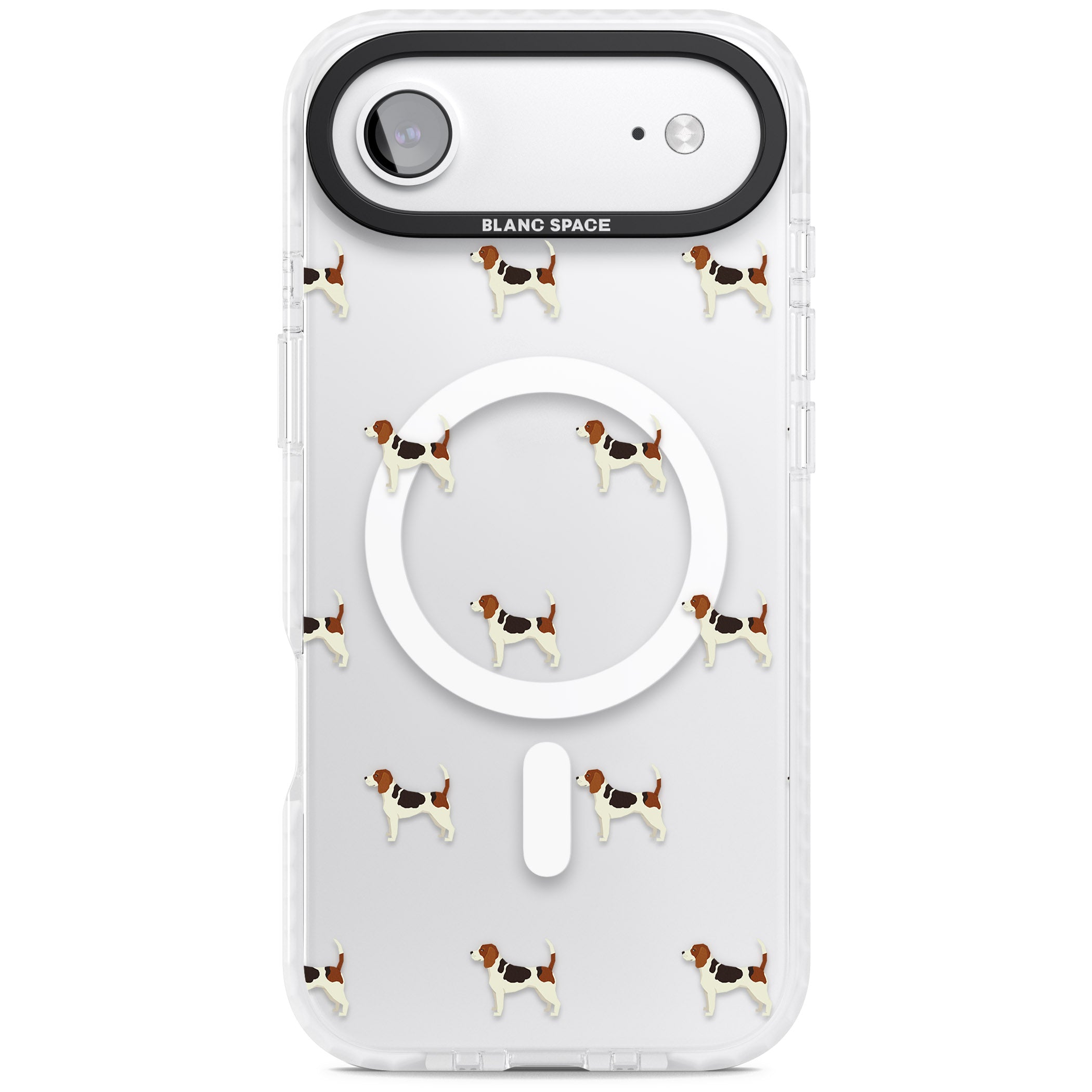 Beagle Dog Pattern iPhone 17 Air Impact Pro Clear Phone Case
