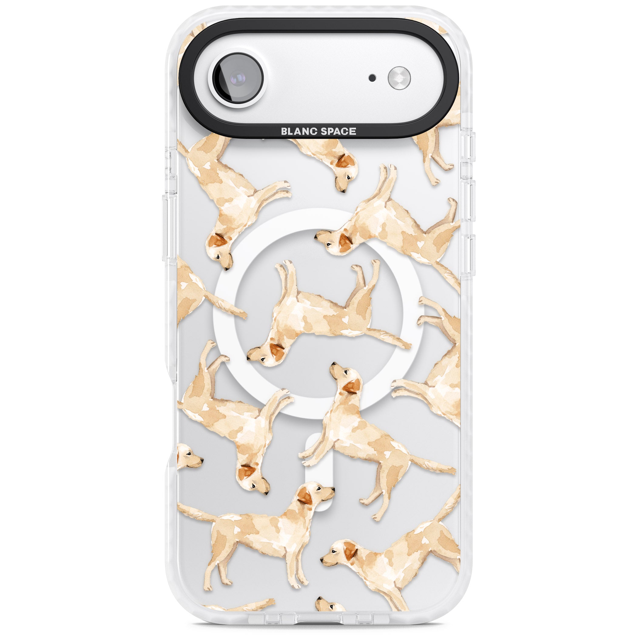 Yellow Labrador Watercolour Dog Pattern iPhone 17 Air Impact Pro Clear Phone Case