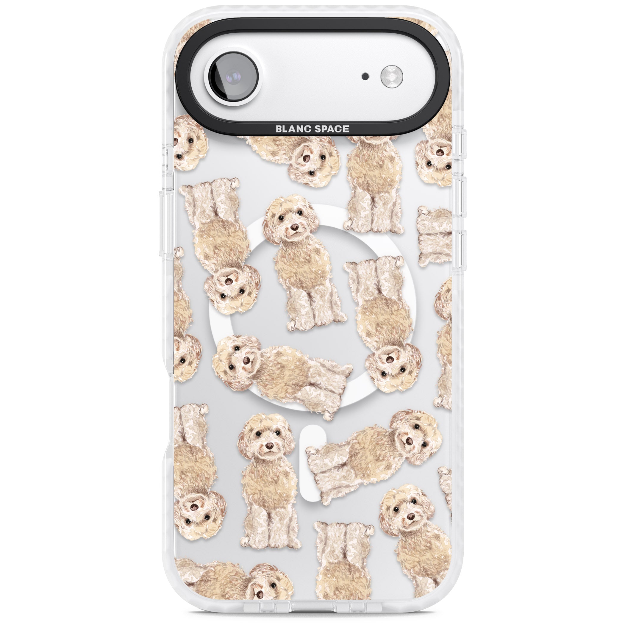 Cockapoo Patterned iPhone 17 Air Impact Pro Clear Phone Case