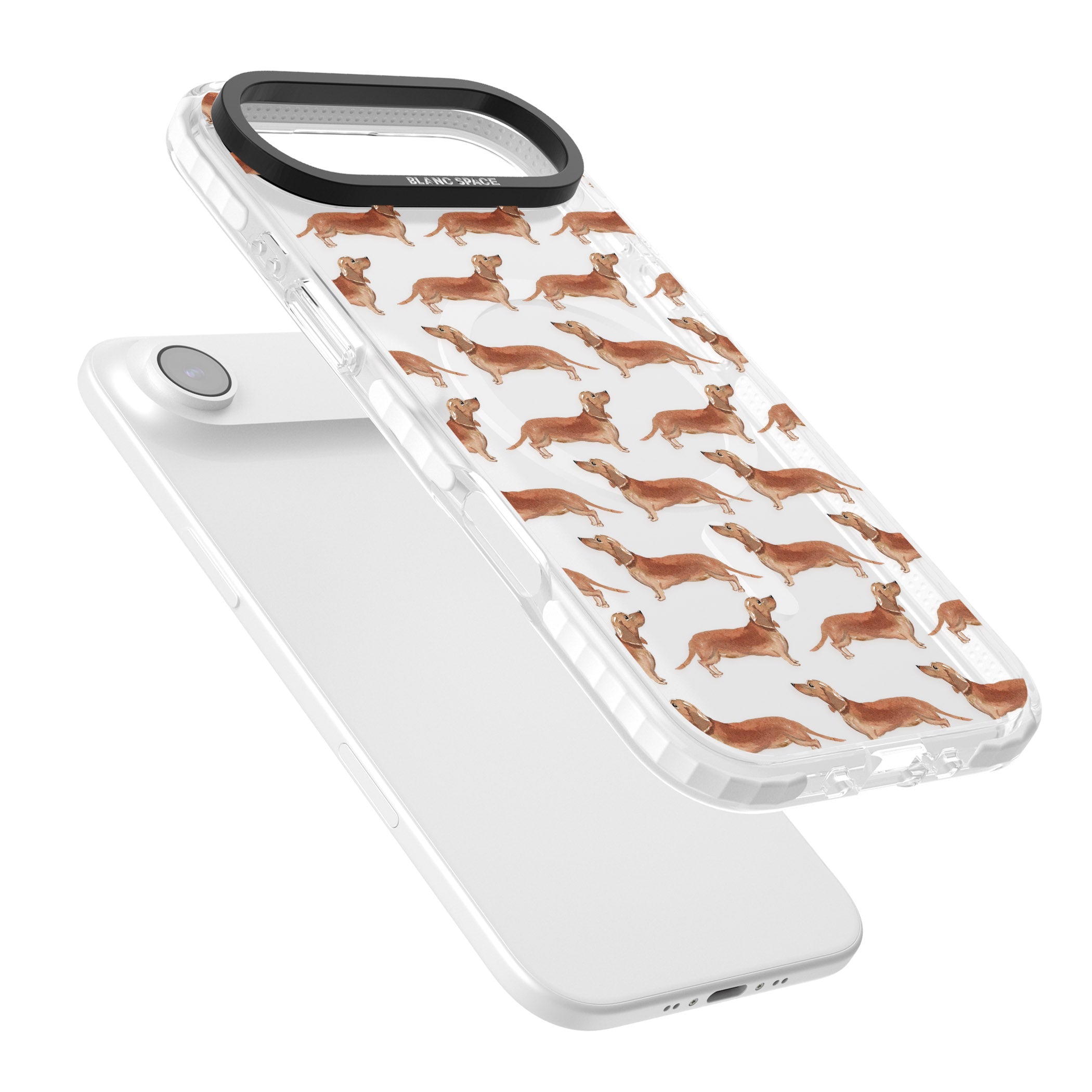 Dachshund Watercolor Dog Pattern iPhone 17 Air Impact Pro Clear Phone Case Colours