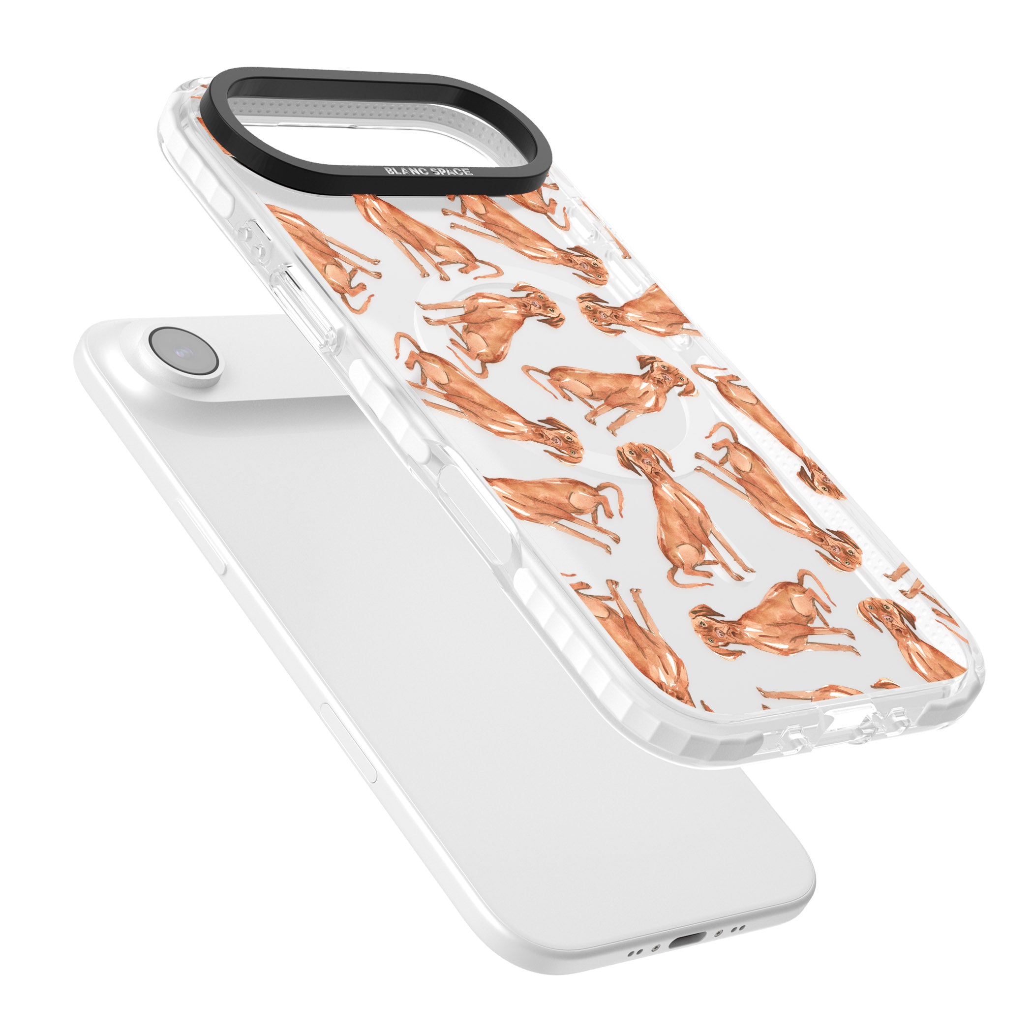 Hungarian Vizsla Watercolor Pattern iPhone 17 Air Impact Pro Clear Phone Case Colours