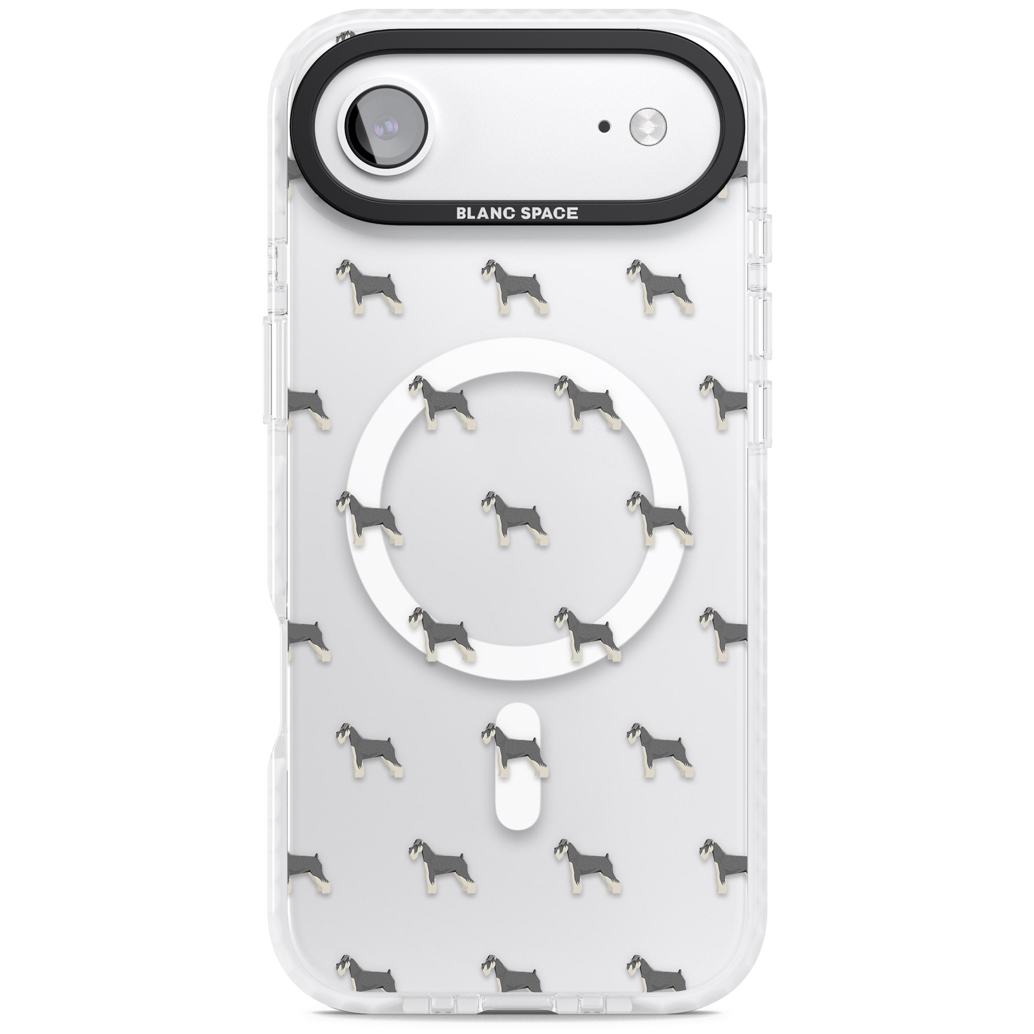 Schnauzer Dog Pattern iPhone 17 Air Impact Pro Clear Phone Case