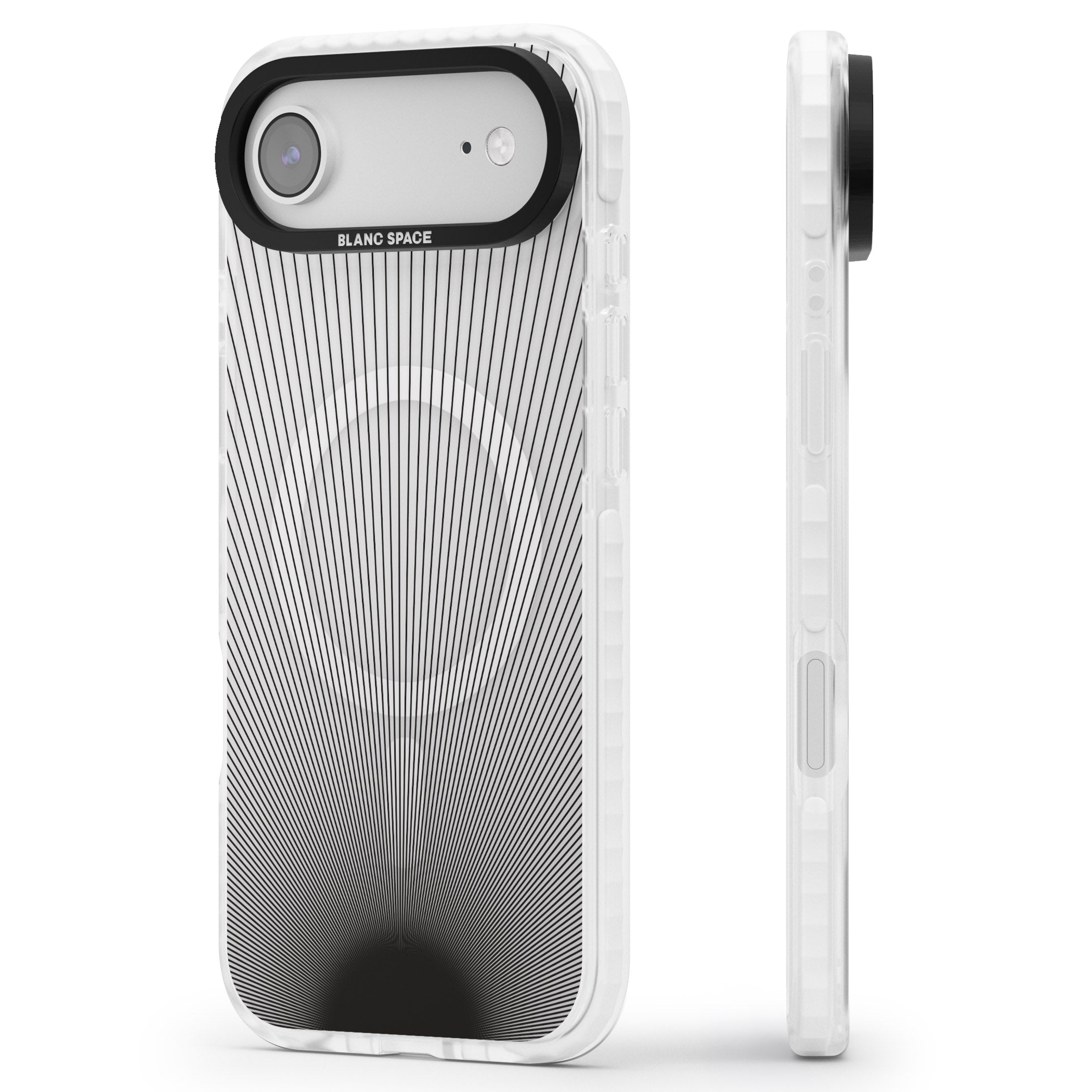 Linear Sunburst iPhone 17 Air Impact Pro Clear Phone Case Side Profile