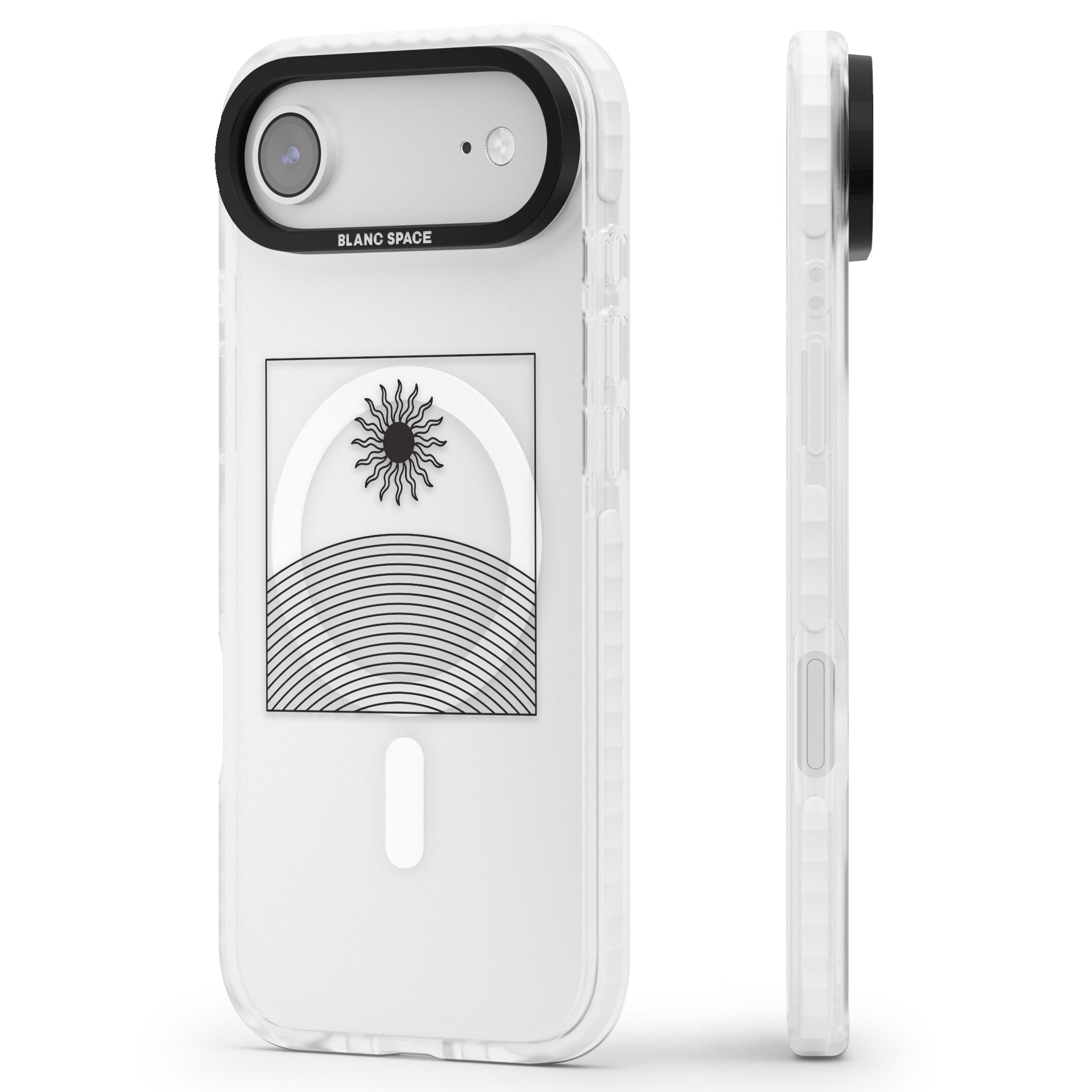 Cosmic Radiance iPhone 17 Air Impact Pro Clear Phone Case Side Profile