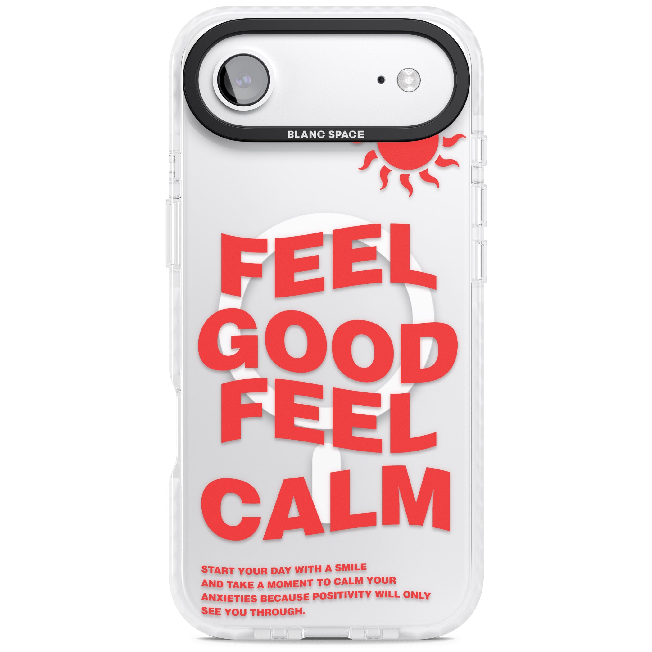 Feel Good Feel Calm (Red) iPhone 17 Air Impact Pro Clear Phone Case