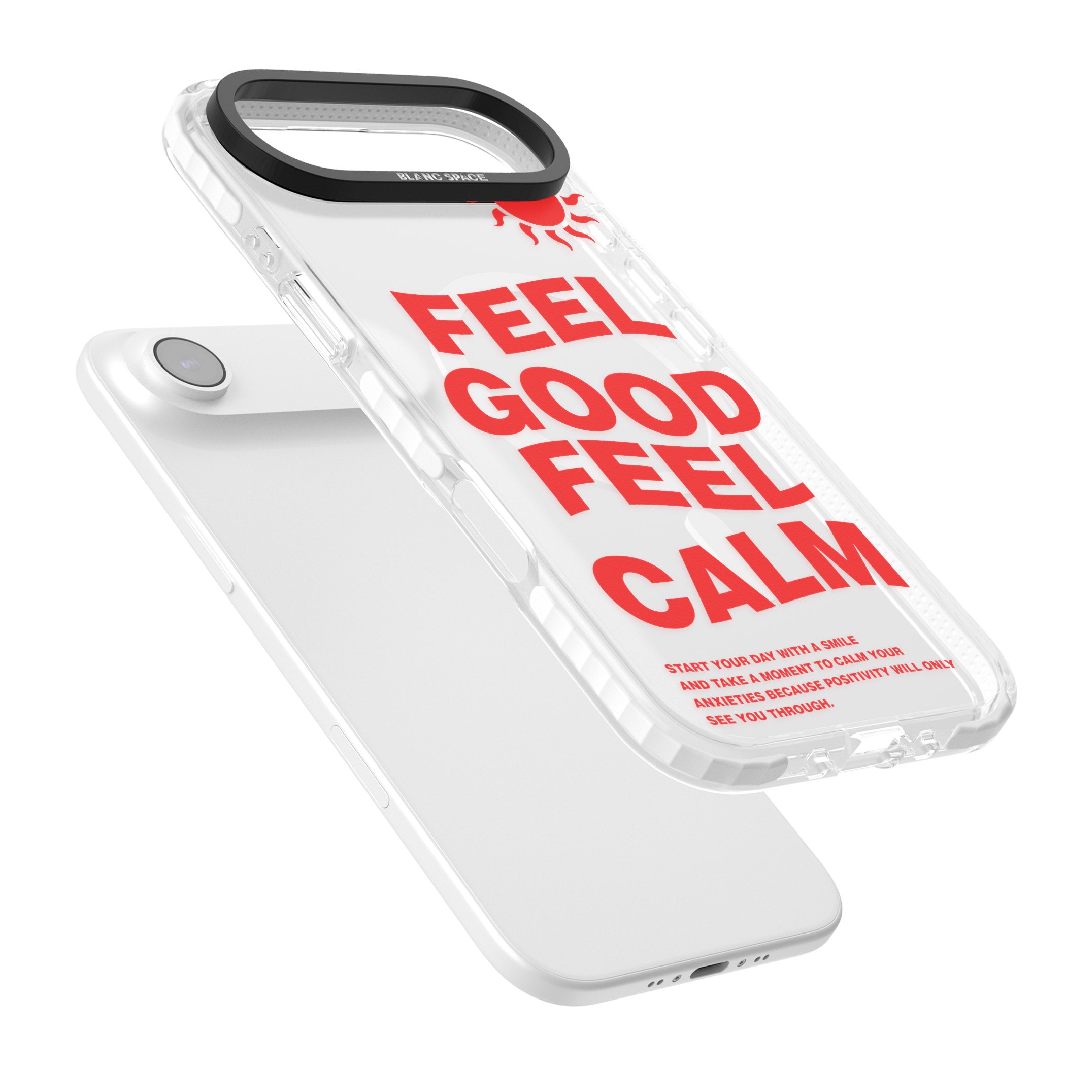 Feel Good Feel Calm (Red) iPhone 17 Air Impact Pro Clear Phone Case Colours