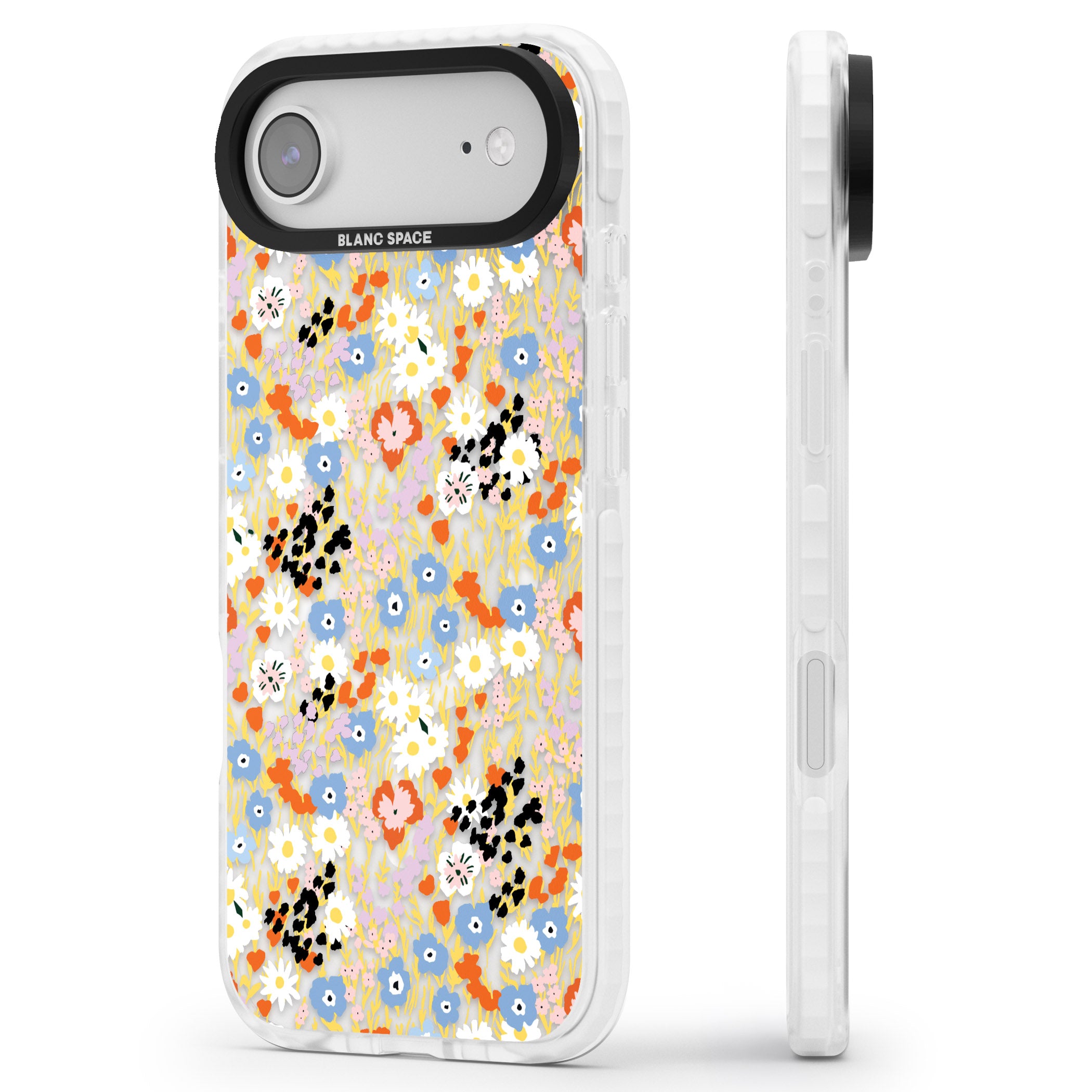 Floral Delight: Vibrant Blooms iPhone 17 Air Impact Pro Clear Phone Case Side Profile
