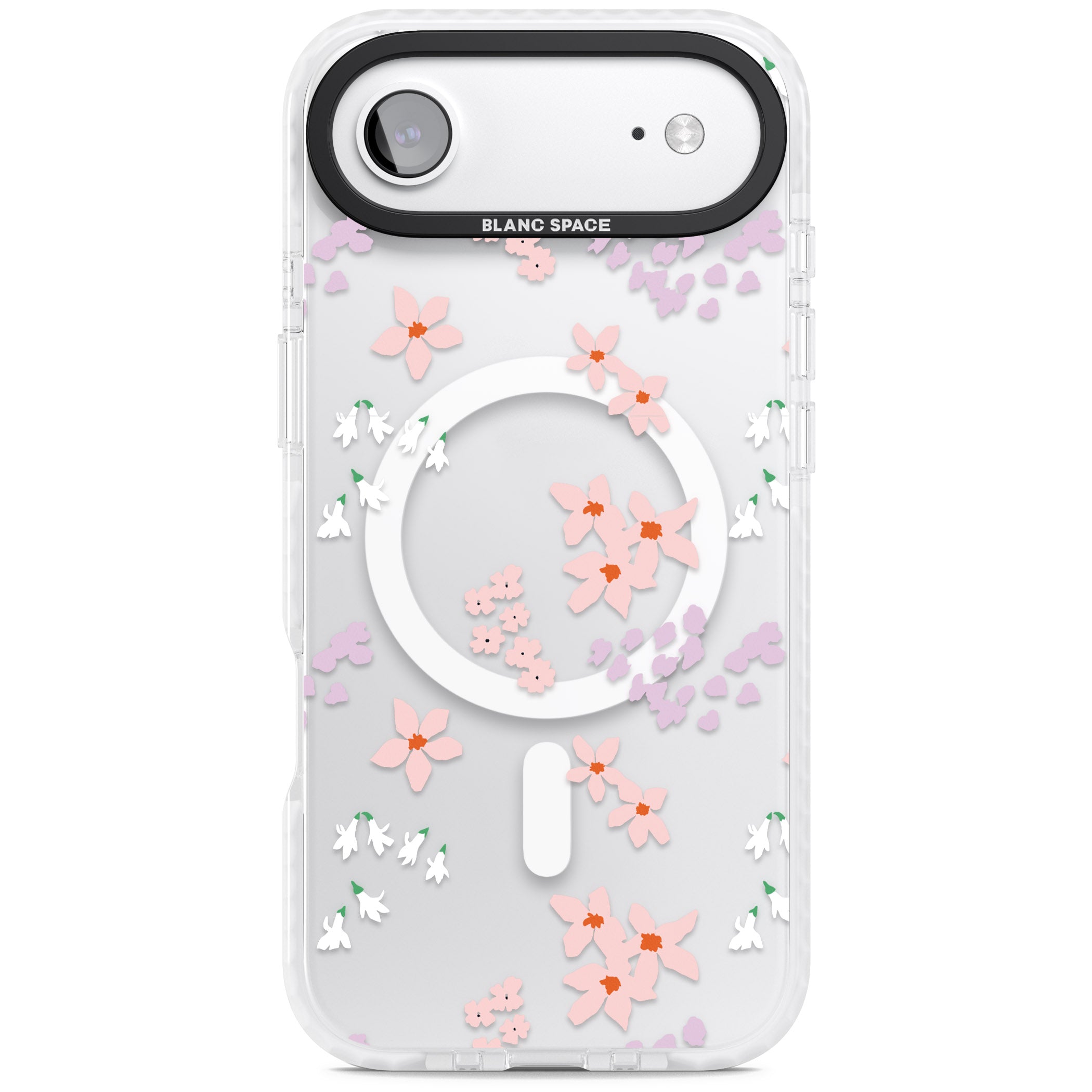 Pink & Purple Flower Mix iPhone 17 Air Impact Pro Clear Phone Case