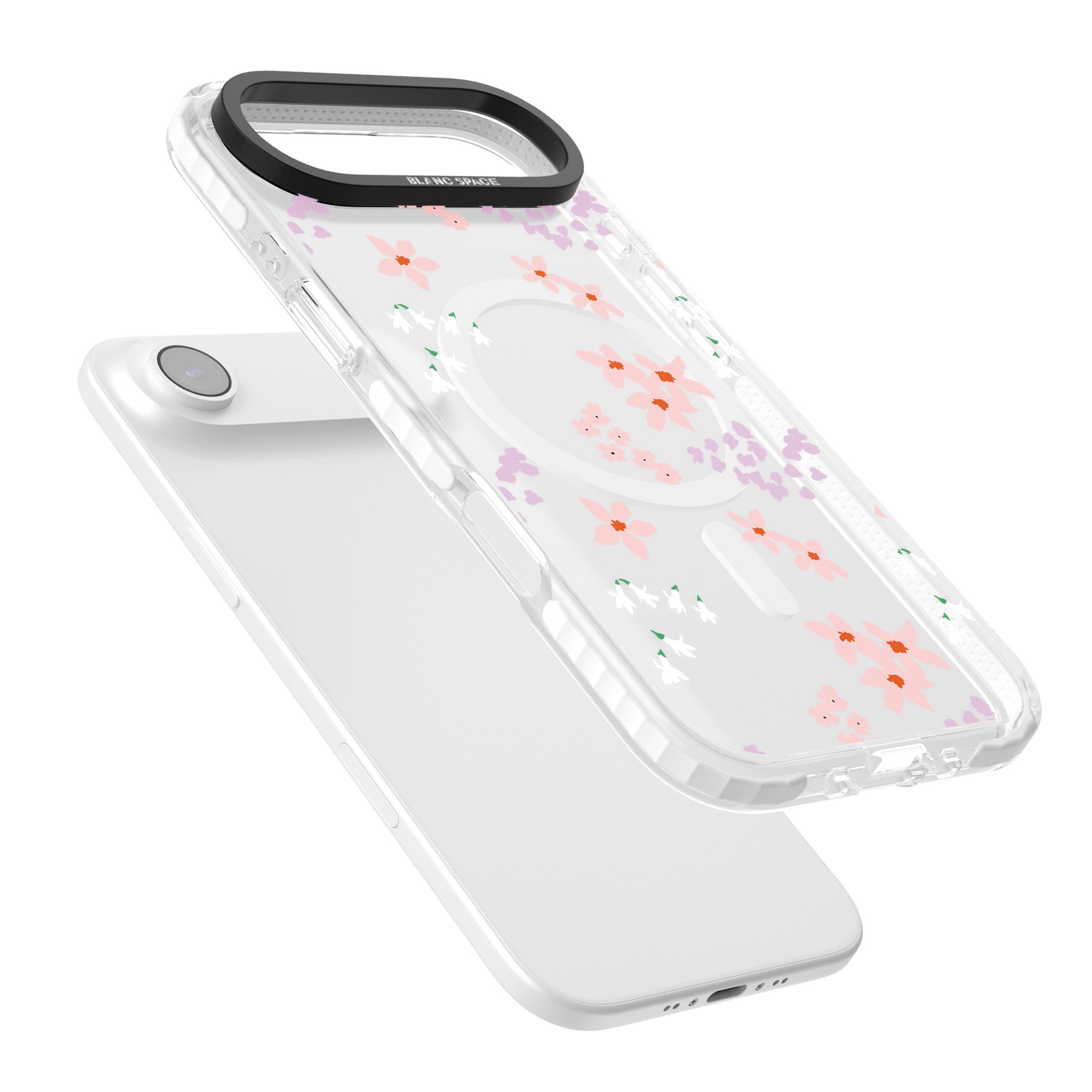 Pink & Purple Flower Mix iPhone 17 Air Impact Pro Clear Phone Case Colours