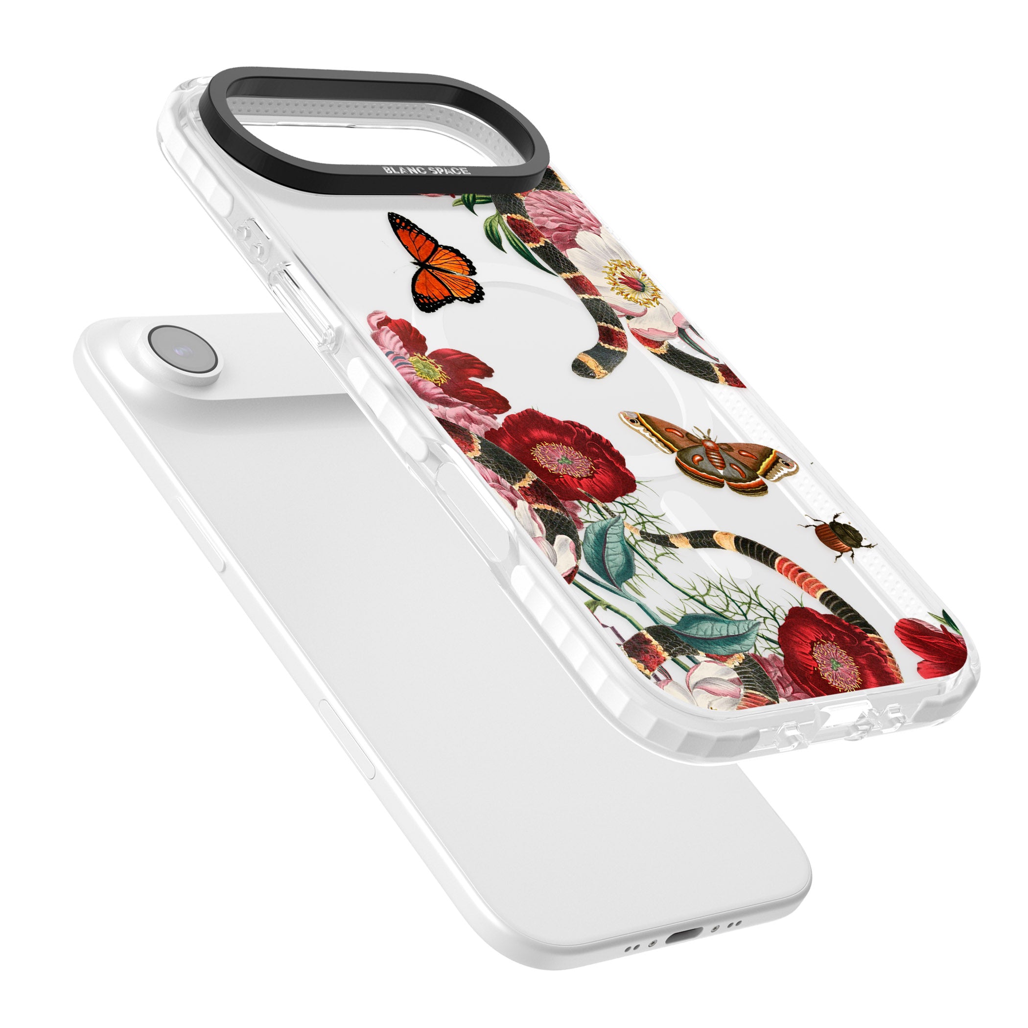 Botanical Snake iPhone 17 Air Impact Pro Clear Phone Case Colours