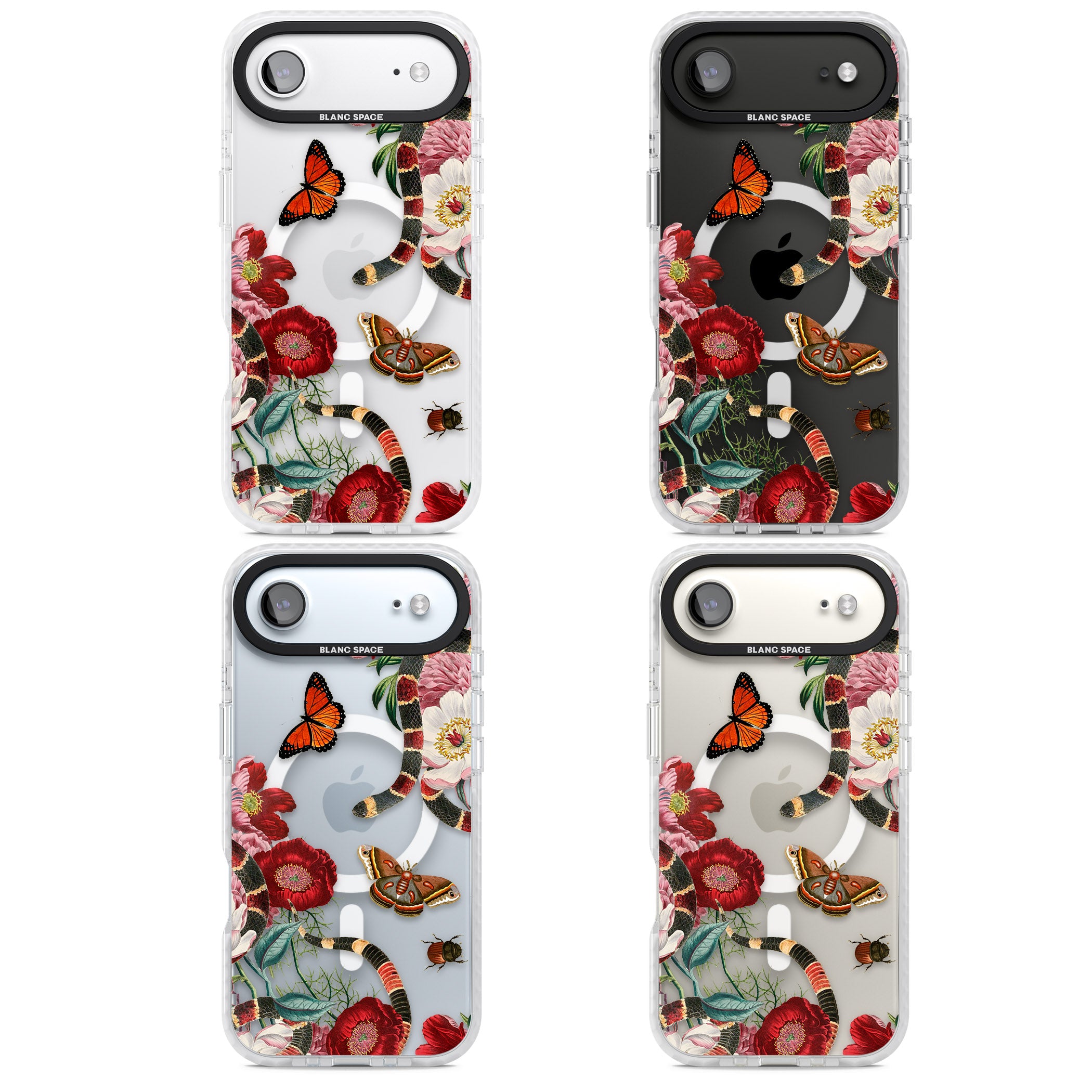 Botanical Snake iPhone 17 Air Impact Pro Clear Phone Case APT Impact Protection