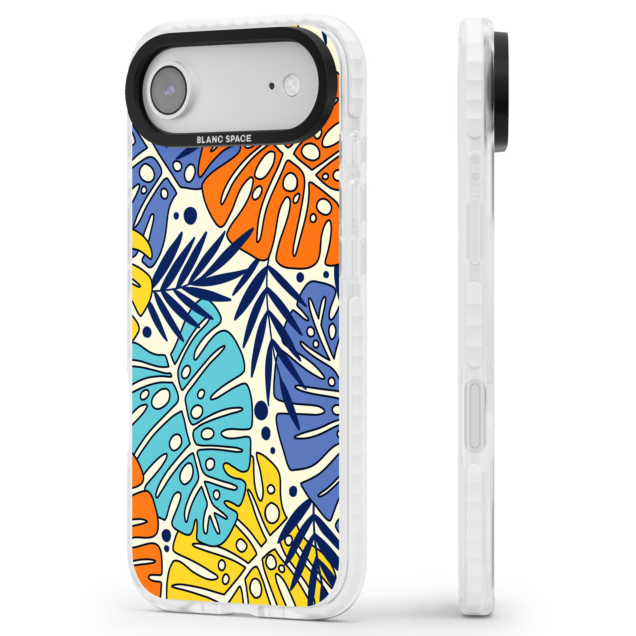 Beach Leaves iPhone 17 Air Impact Pro Clear Phone Case Side Profile