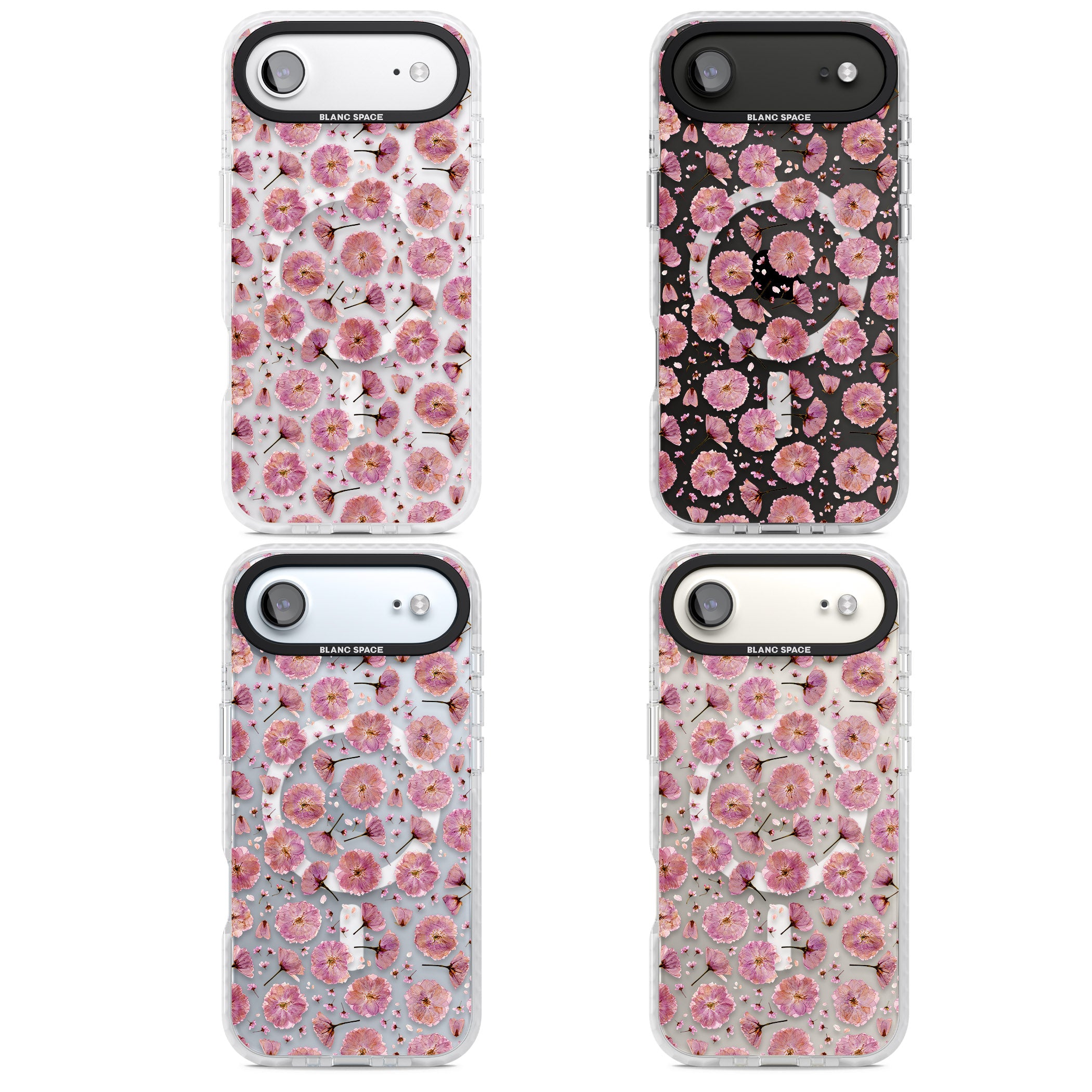 Pink Florals & Blossom iPhone 17 Air Impact Pro Clear Phone Case APT Impact Protection