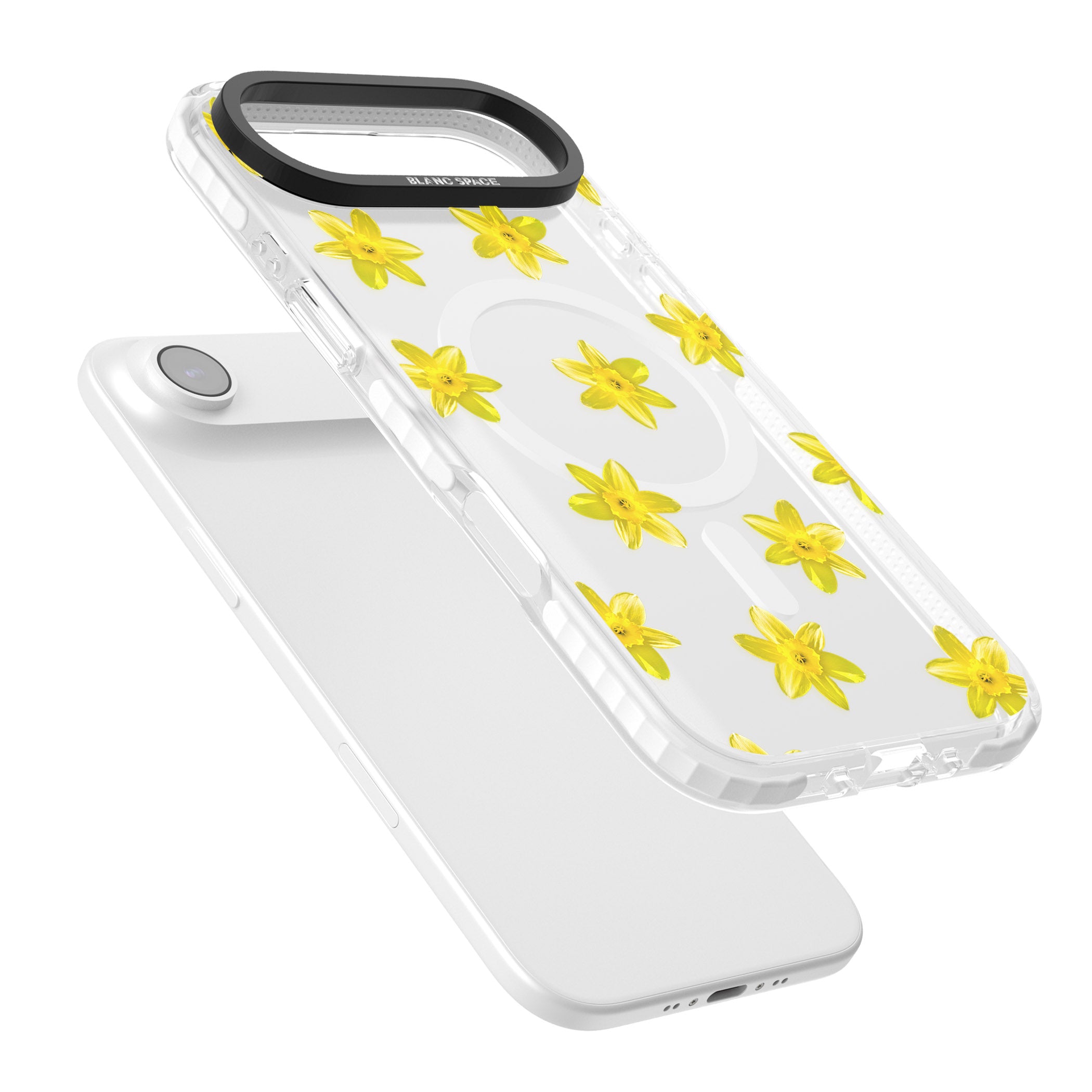 Daffodils Transparent Pattern iPhone 17 Air Impact Pro Clear Phone Case Colours