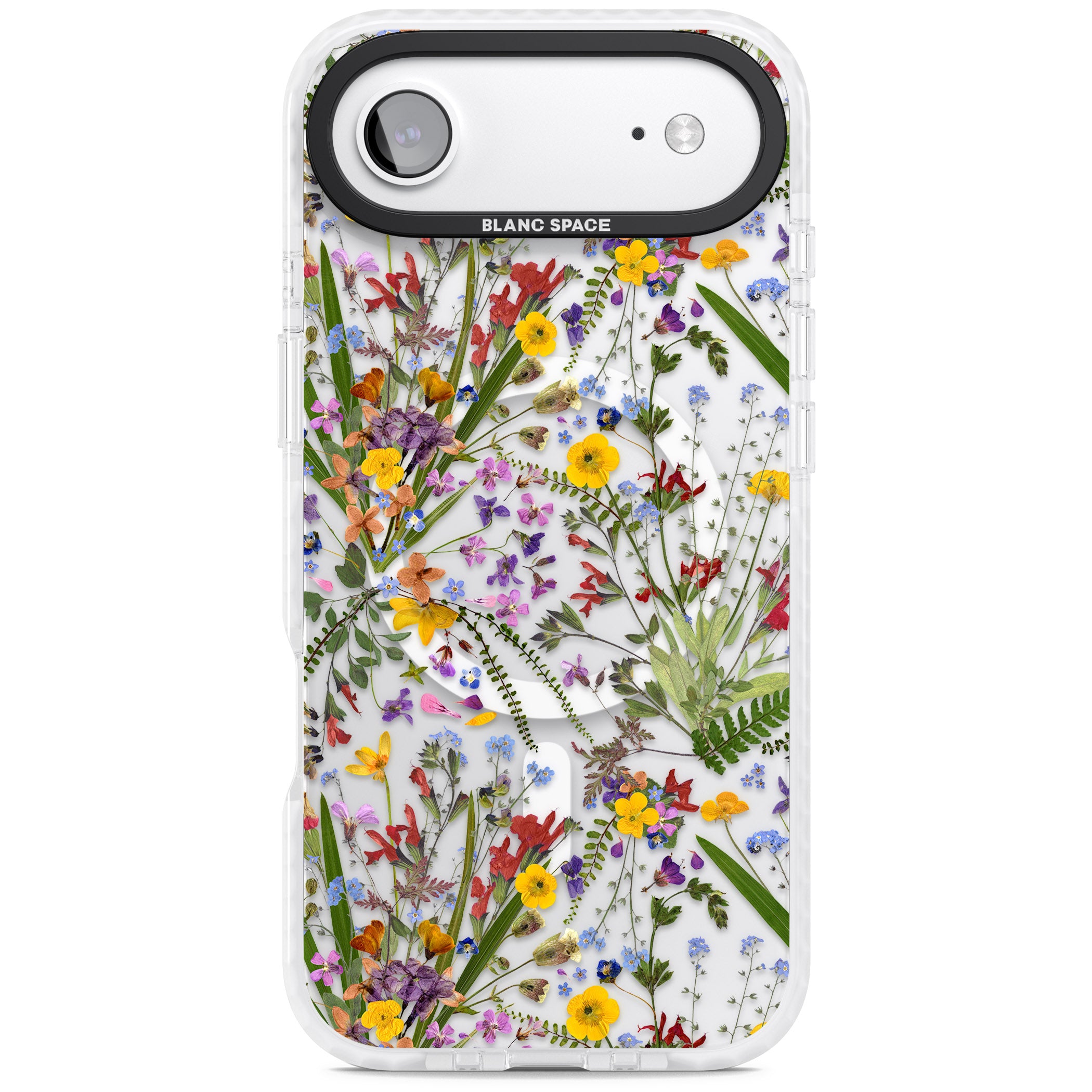 Wildflower & Leaves iPhone 17 Air Impact Pro Clear Phone Case