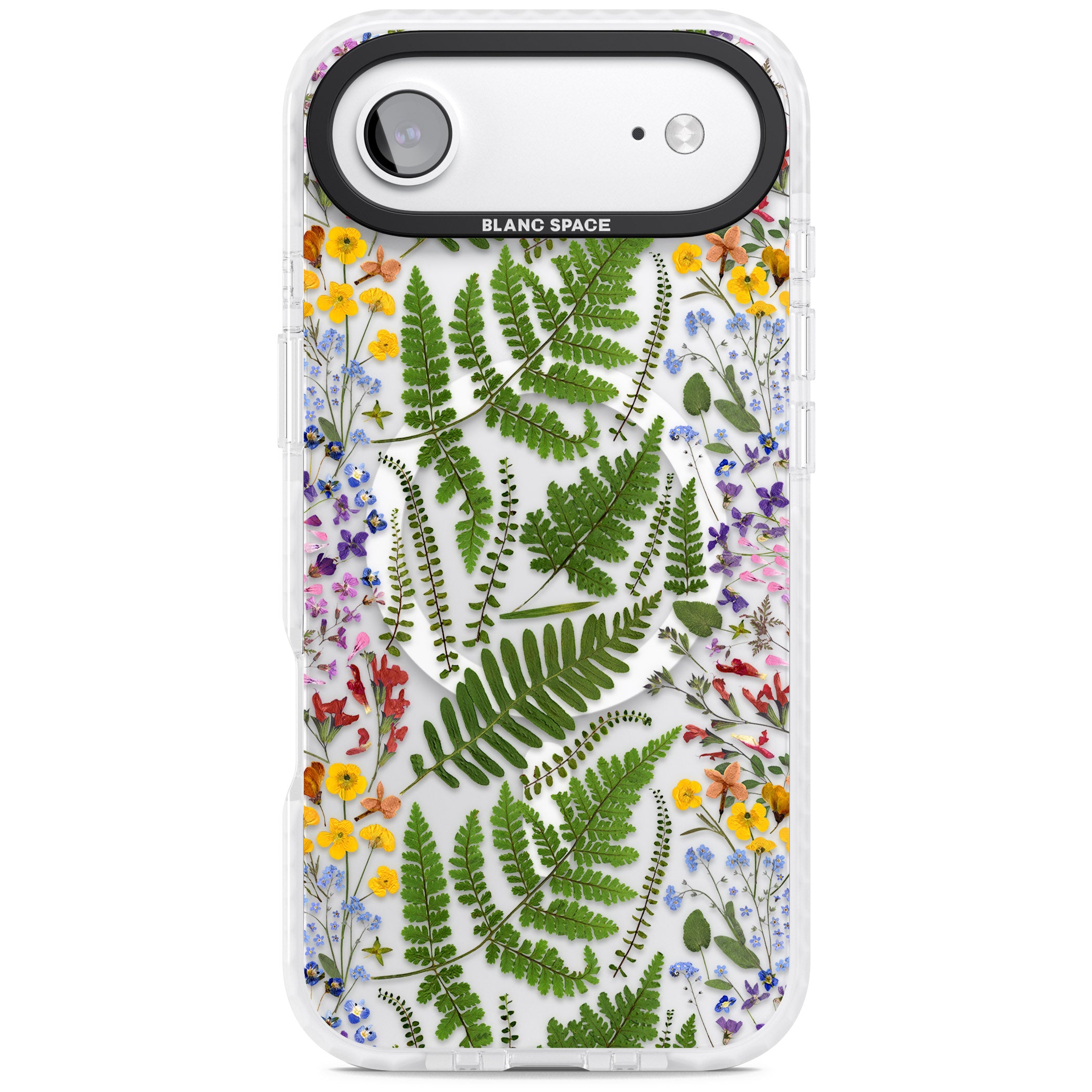 Botanical Fern & Floral iPhone 17 Air Impact Pro Clear Phone Case