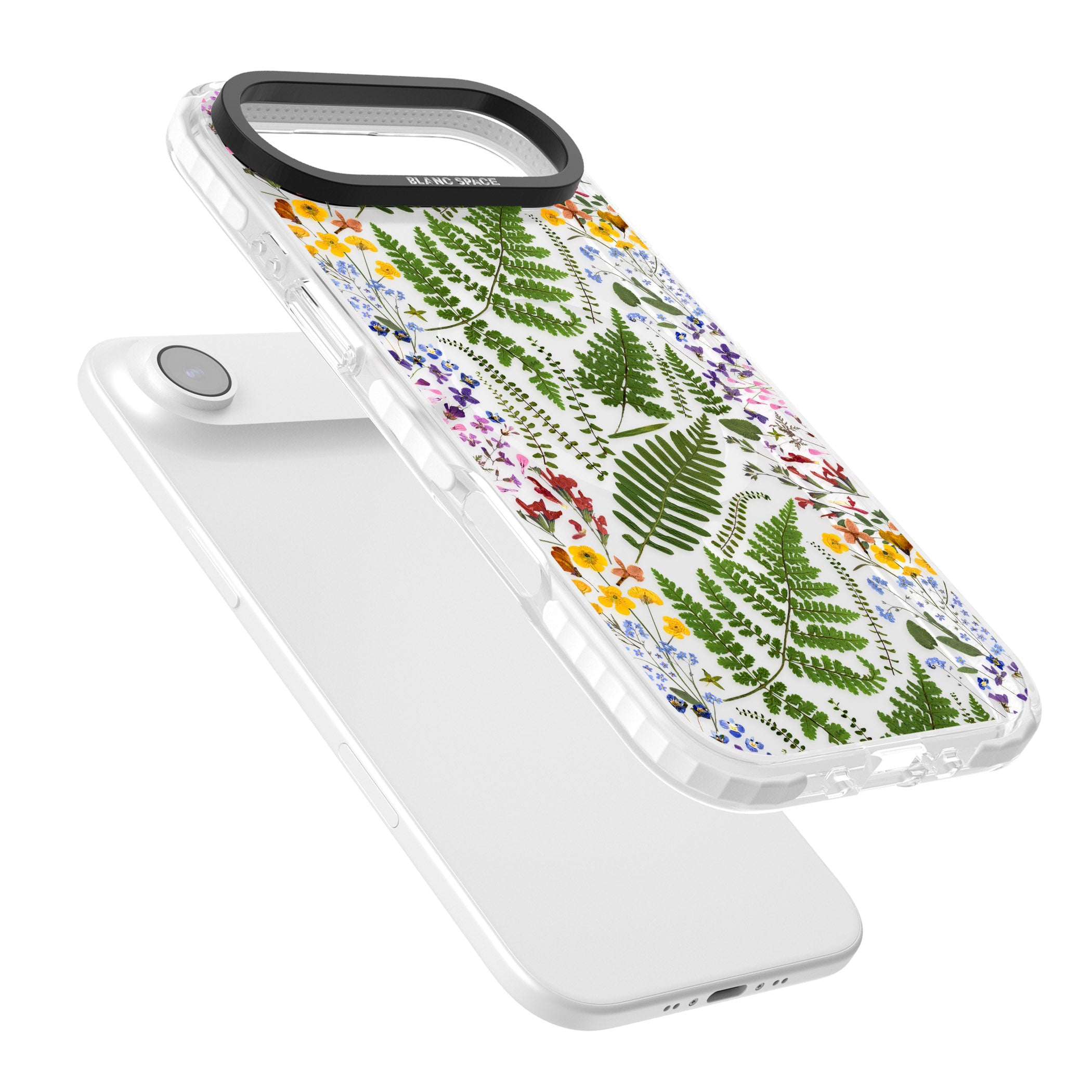 Botanical Fern & Floral iPhone 17 Air Impact Pro Clear Phone Case Colours