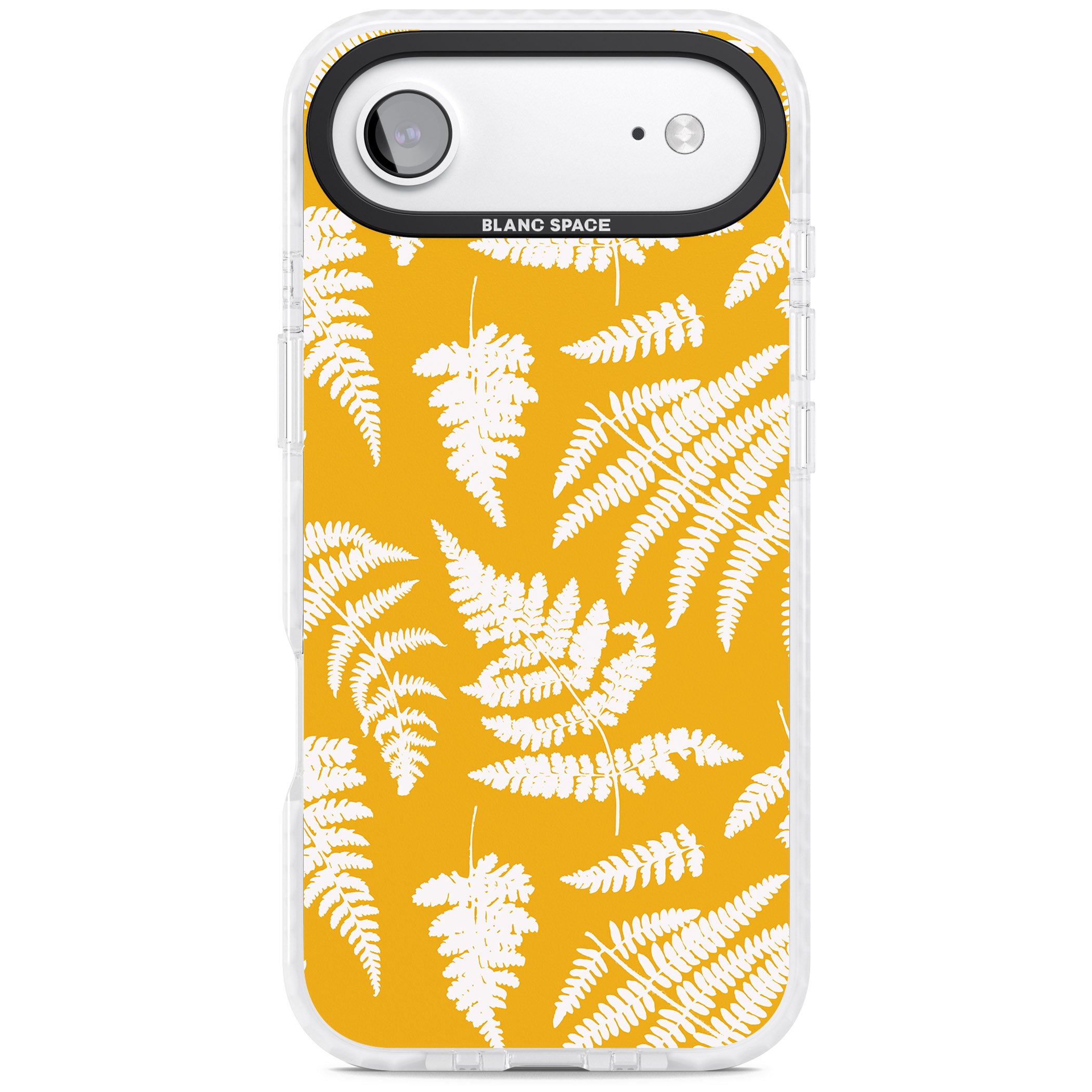 Fern Pattern On Yellow iPhone 17 Air Impact Pro Clear Phone Case