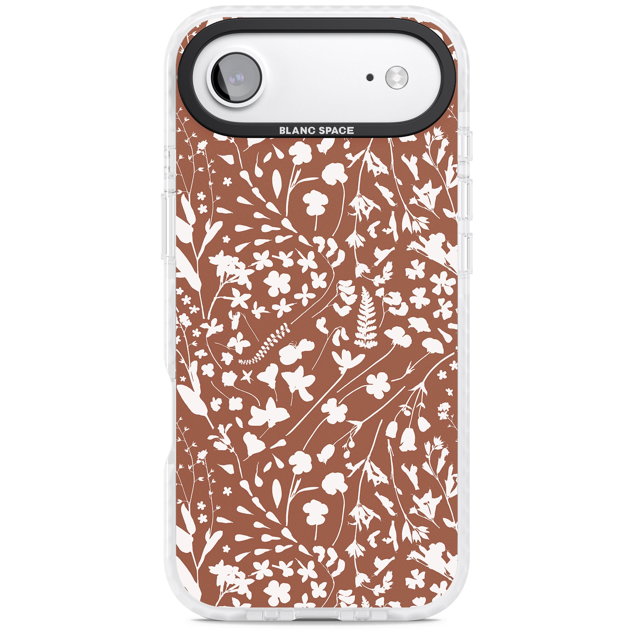 Wildflower Cluster On Terracotta iPhone 17 Air Impact Pro Clear Phone Case