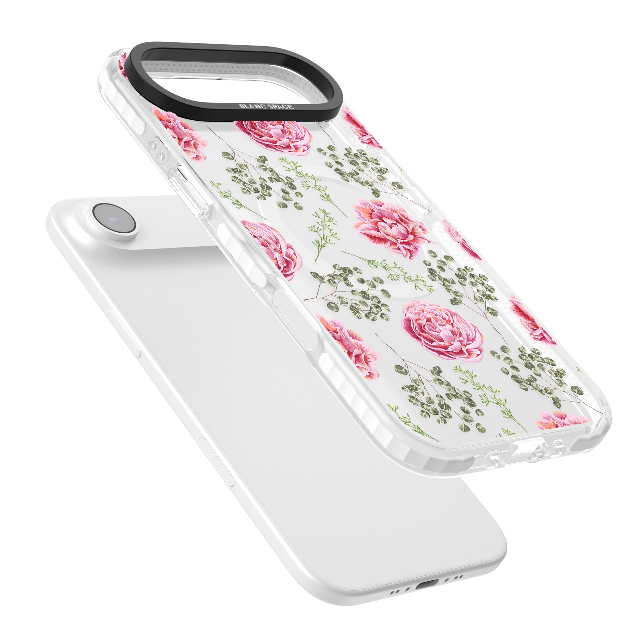 Roses & Eucalyptus Floral iPhone 17 Air Impact Pro Clear Phone Case Colours