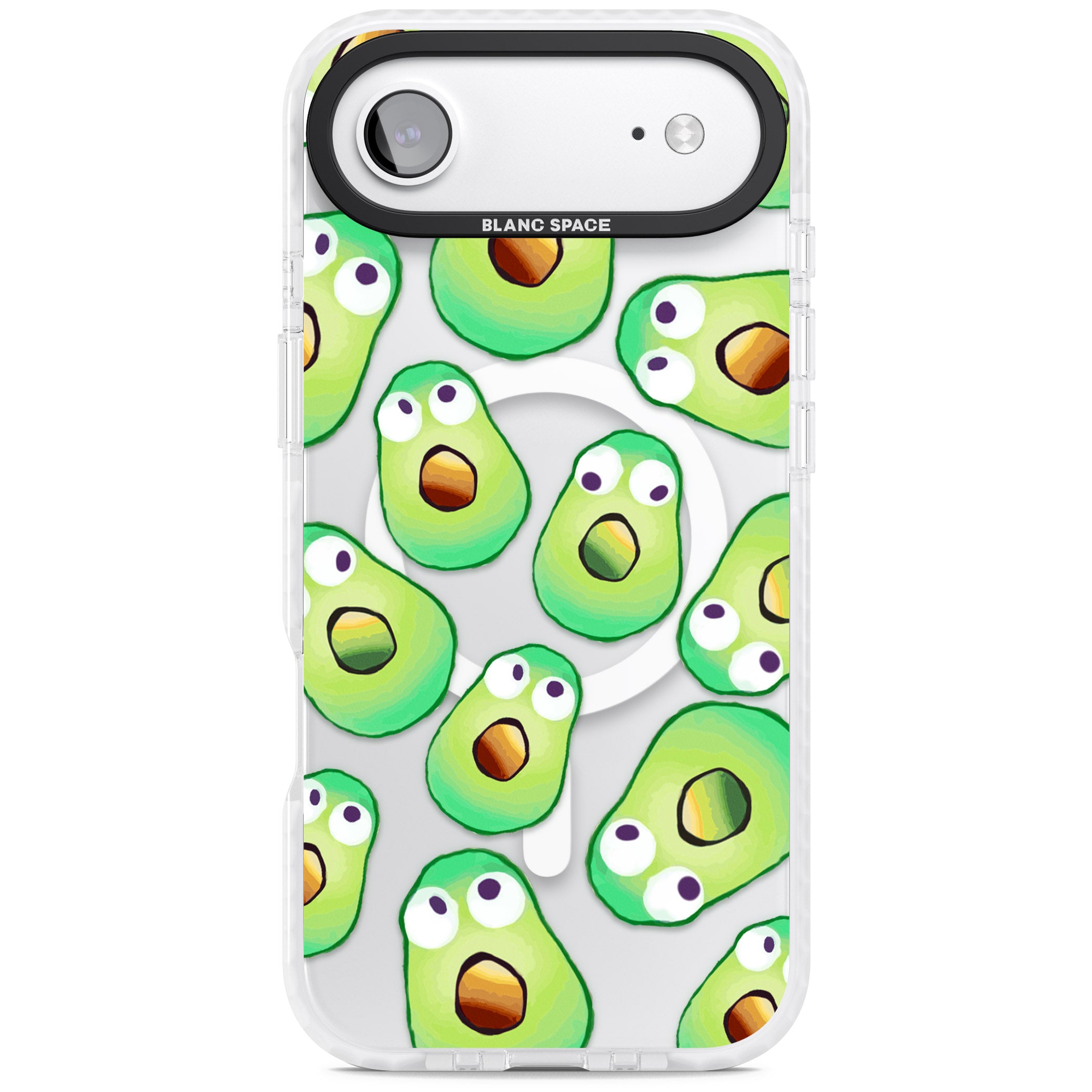 Shocked Avocados iPhone 17 Air Impact Pro Clear Phone Case