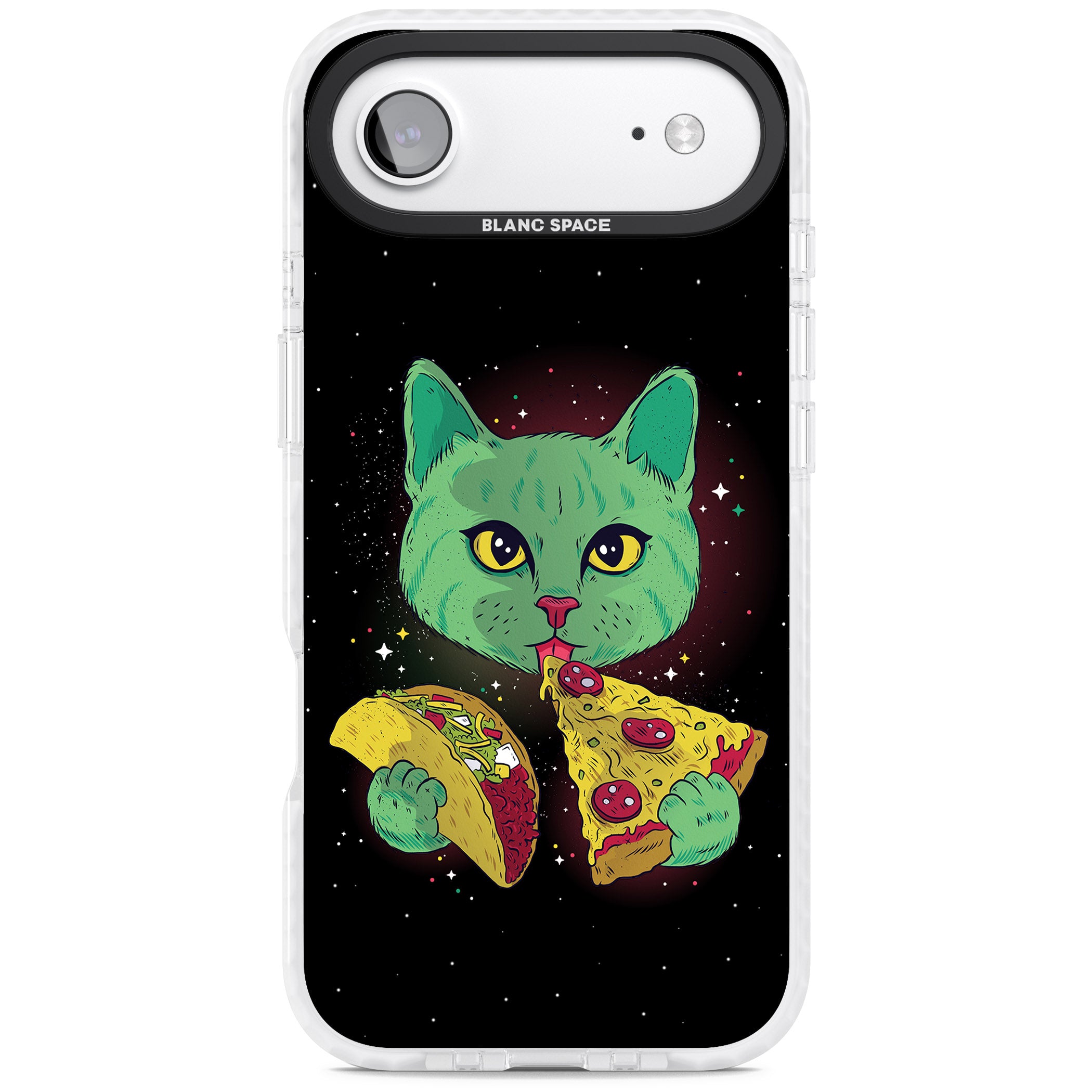 Pizza Purr iPhone 17 Air Impact Pro Clear Phone Case