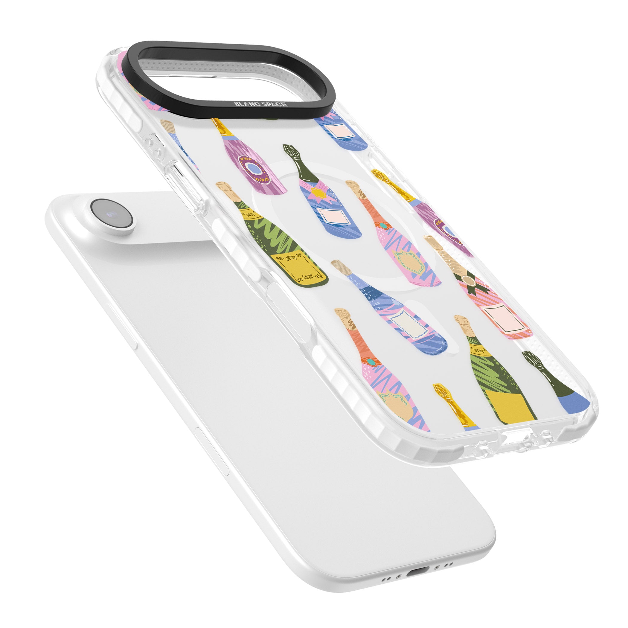 Champagne Pattern iPhone 17 Air Impact Pro Clear Phone Case Colours