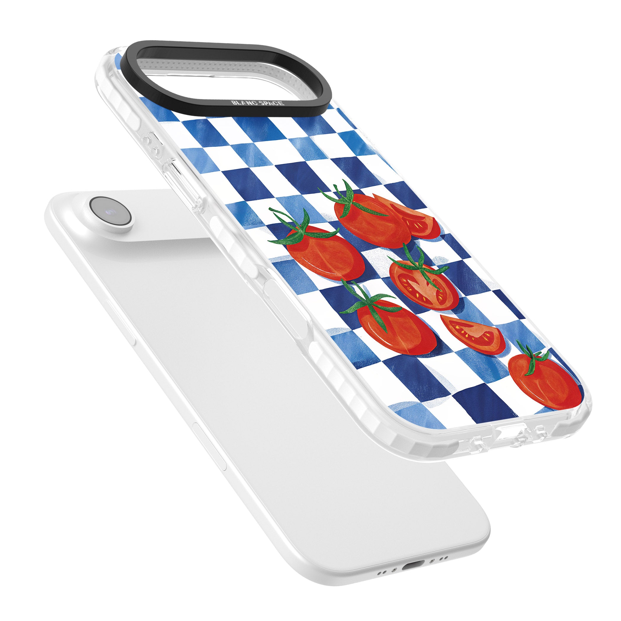 Blue Picnic Blanket & Tomatoes iPhone 17 Air Impact Pro Clear Phone Case Colours