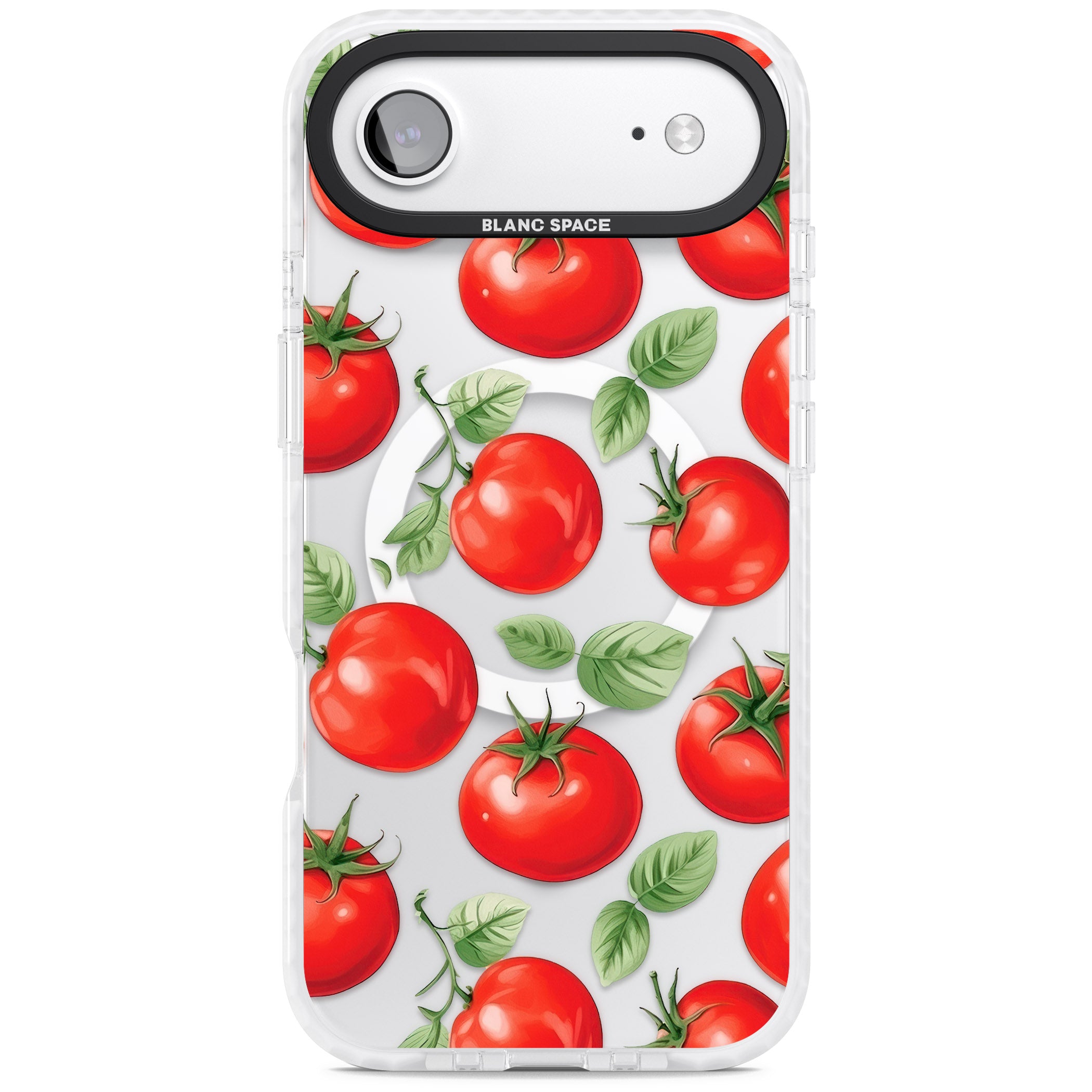 Tomato Pattern iPhone 17 Air Impact Pro Clear Phone Case