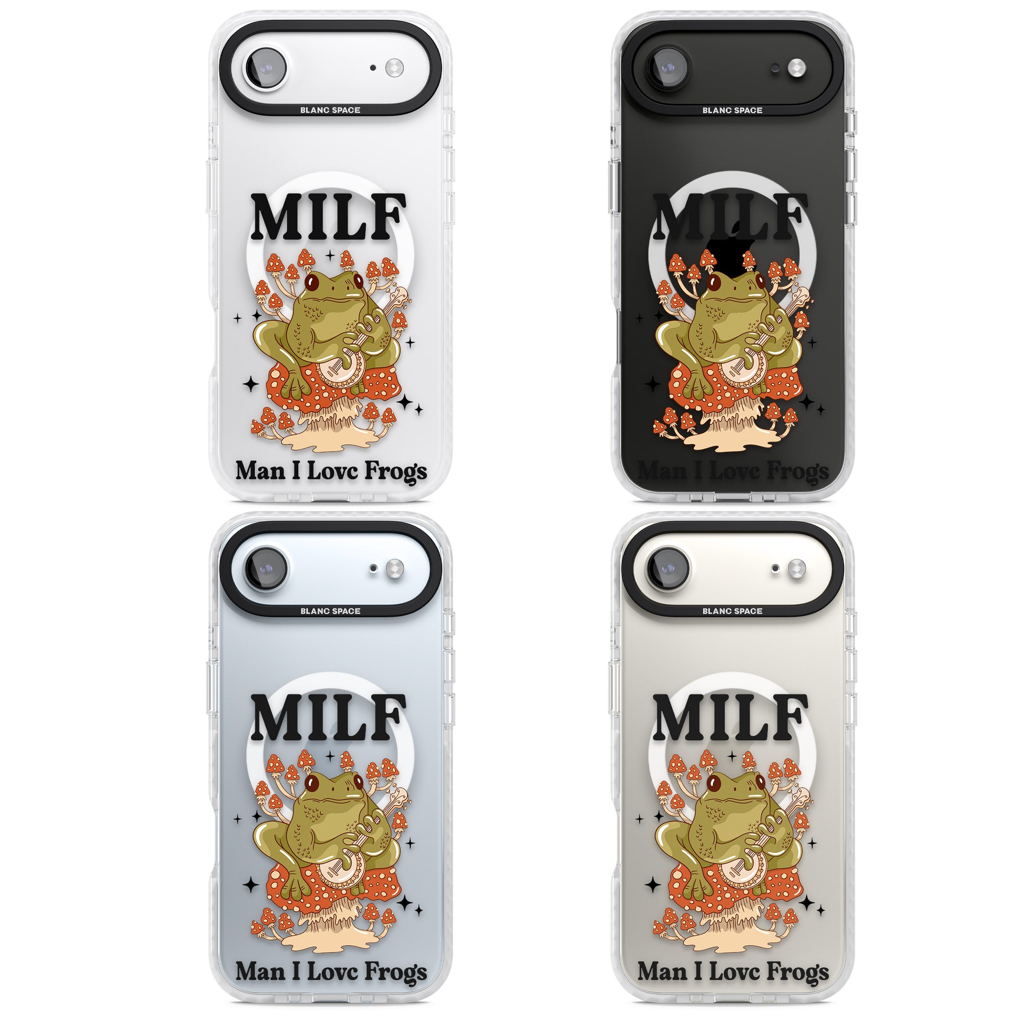 Man I Love Frogs iPhone 17 Air Impact Pro Clear Phone Case APT Impact Protection