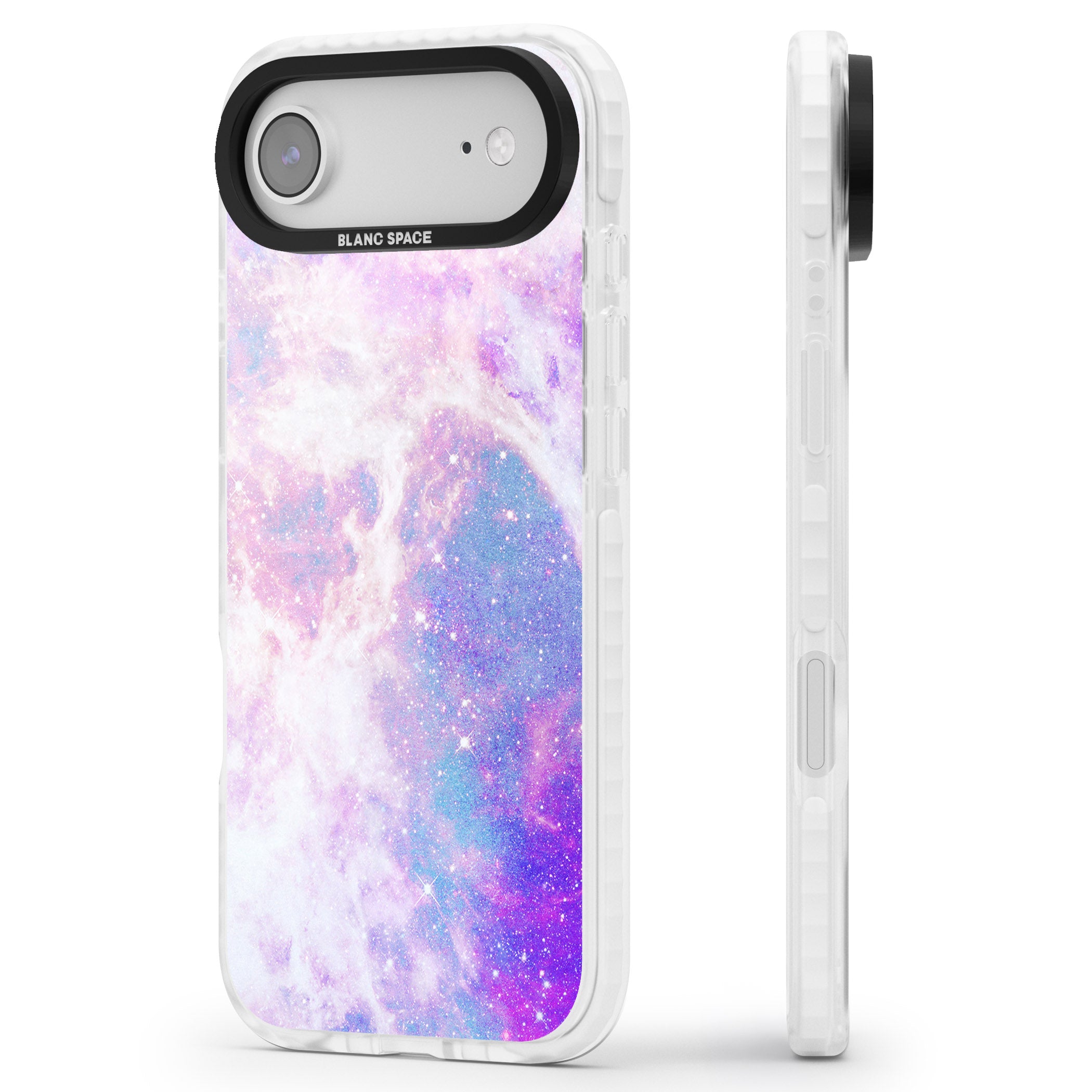 Pastel Galaxy iPhone 17 Air Impact Pro Clear Phone Case Side Profile