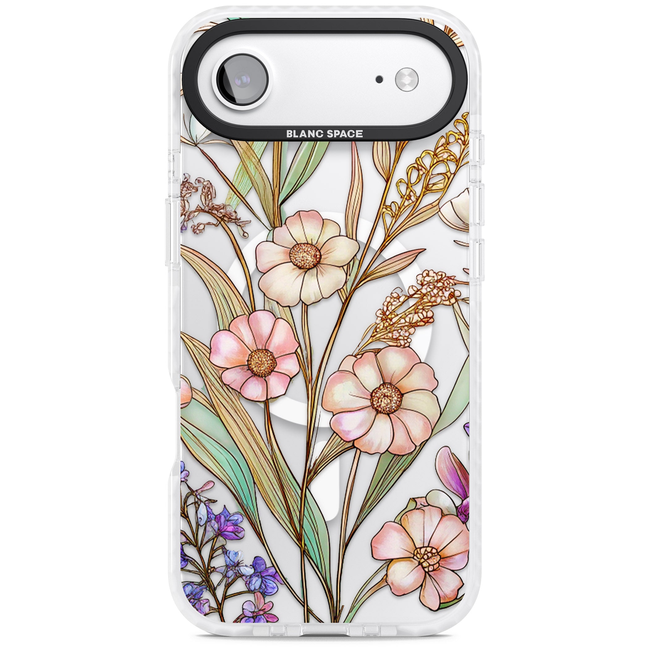 Glass Spring Flowers iPhone 17 Air Impact Pro Clear Phone Case